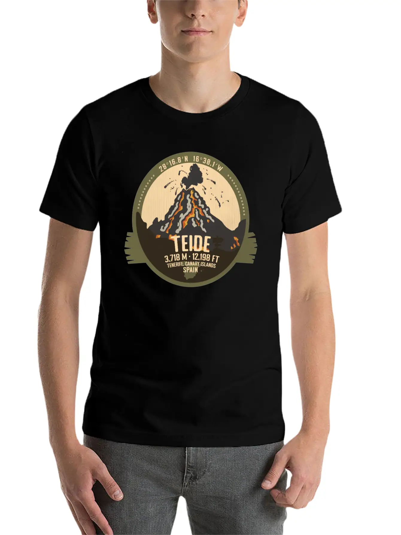Teide Volcano Tenerife, Canary Islands, Spain Timeless Short Sleeve Tee – Comfy And Minimalist Design