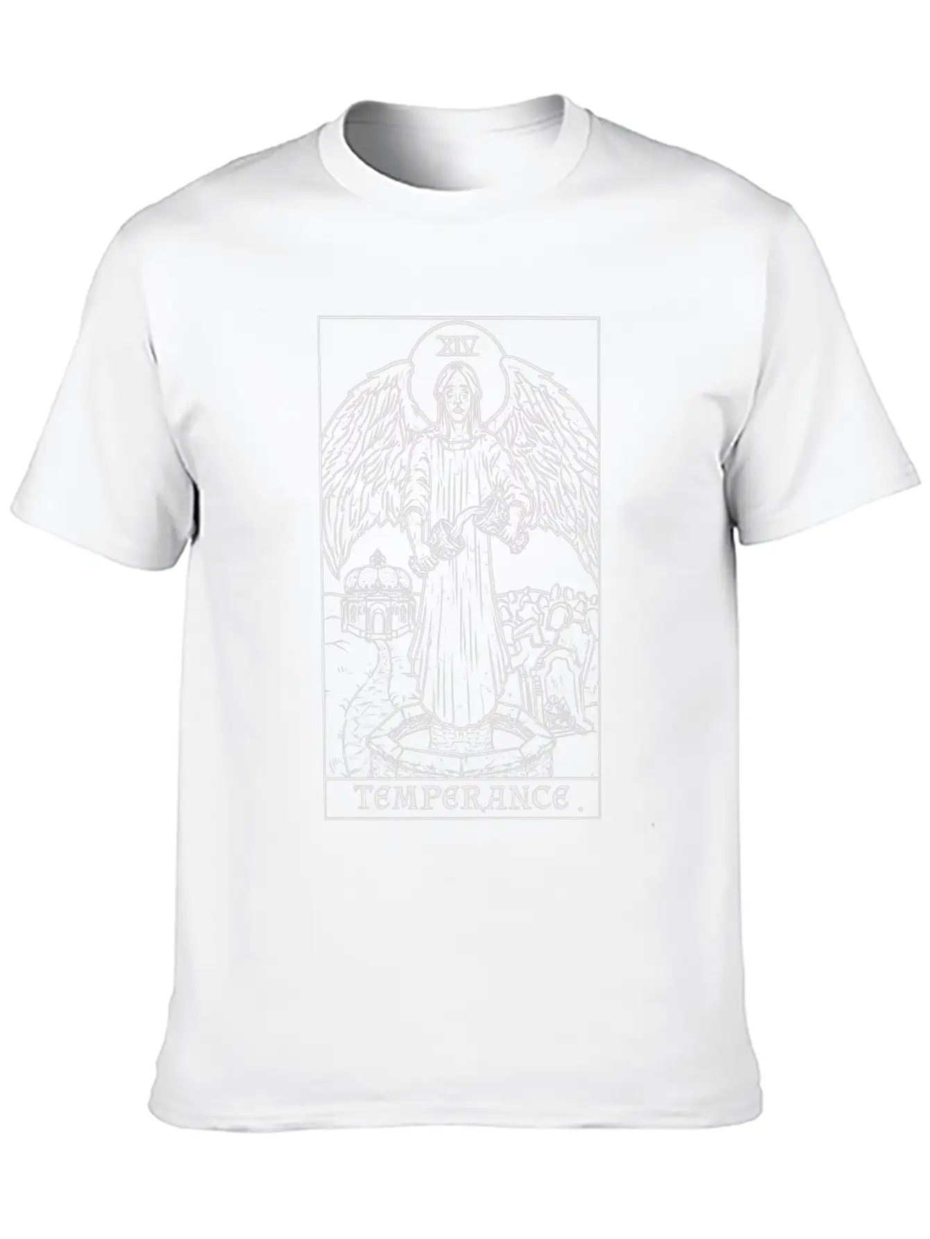 Temperance Terror Tarot Shadow Edition Breathable Graphic T-Shirt – Perfect For Casual Days