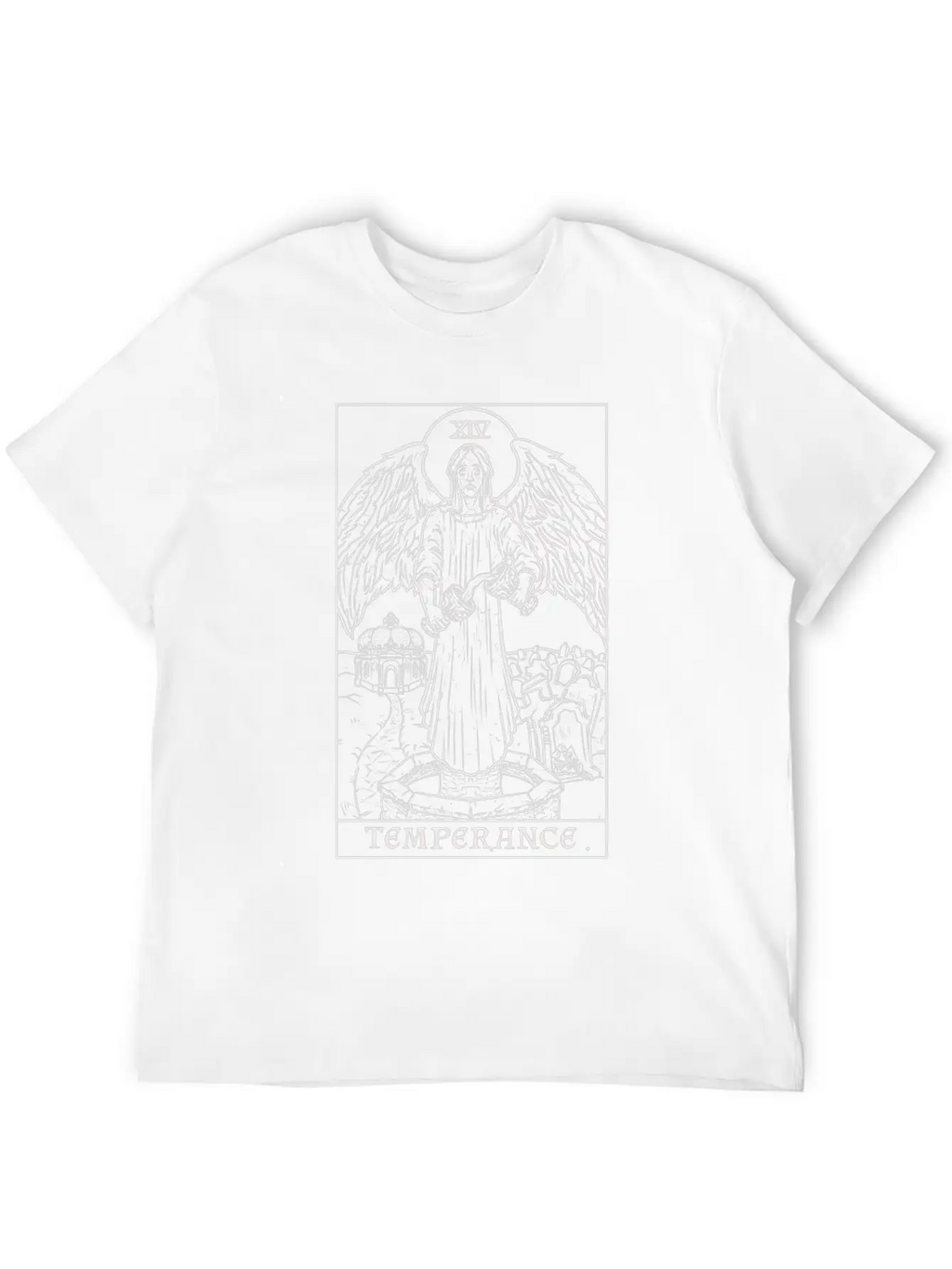 Temperance Terror Tarot Shadow Edition Breathable Graphic T-Shirt – Perfect For Casual Days