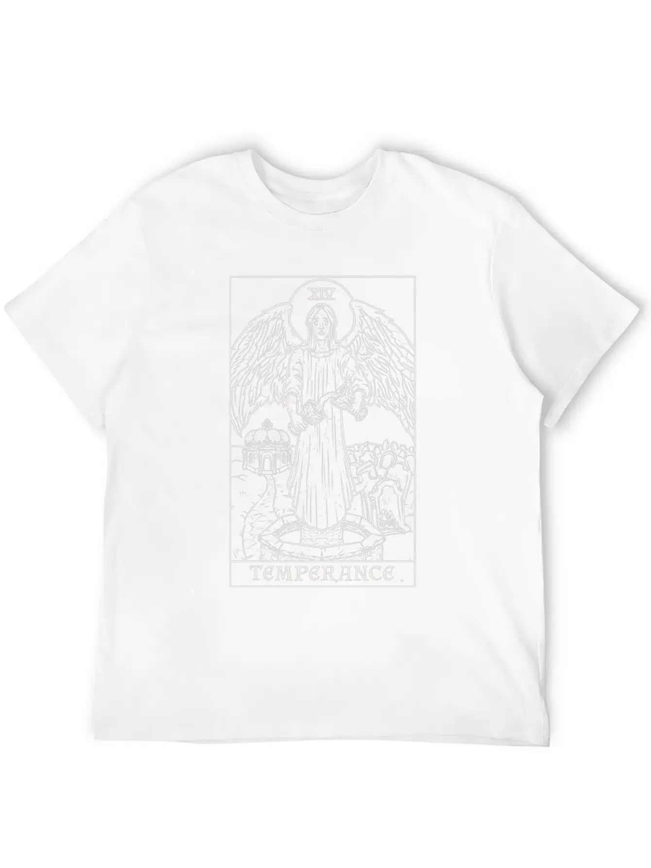 Temperance Terror Tarot Shadow Edition Breathable Graphic T-Shirt – Perfect For Casual Days