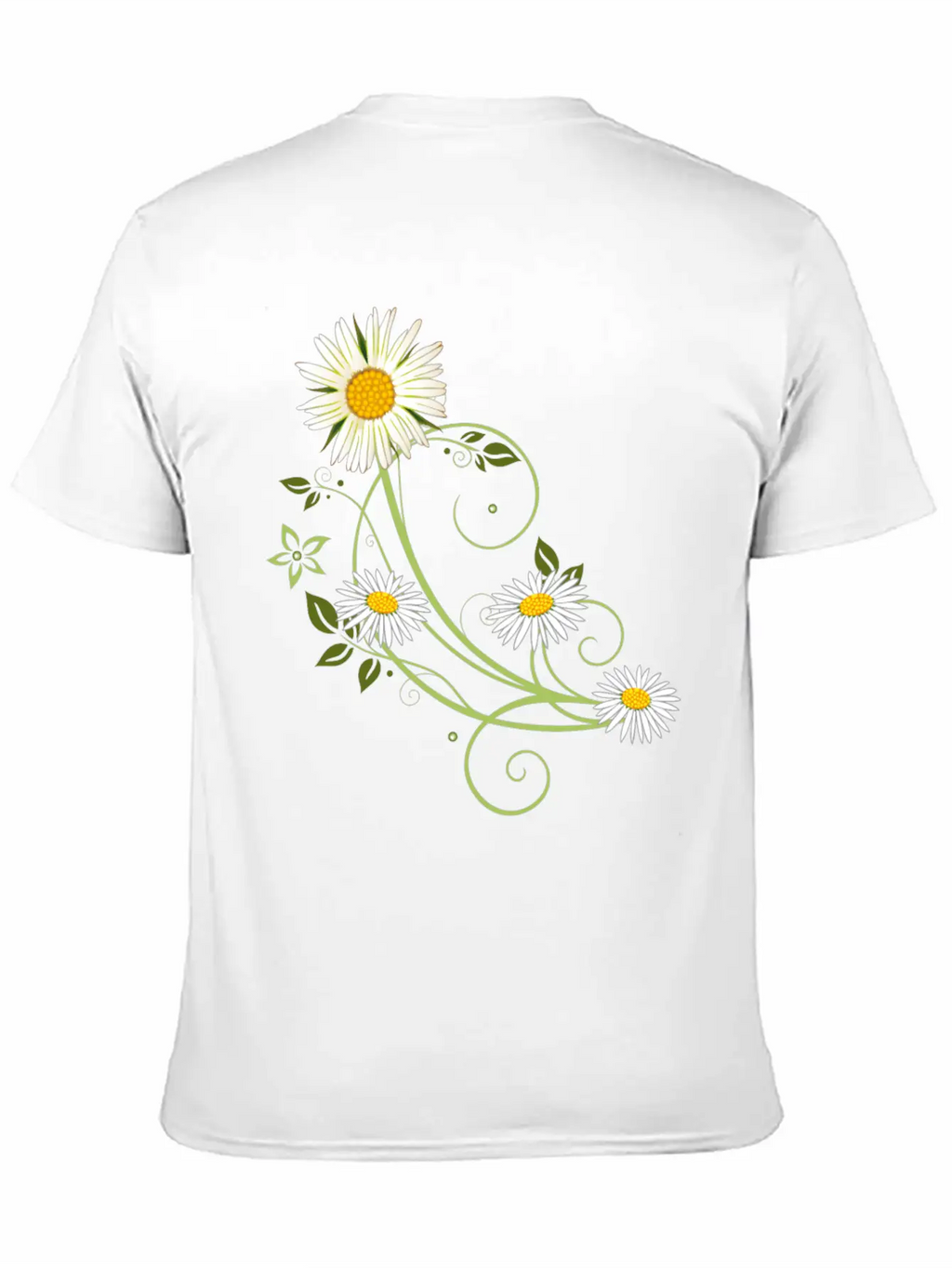 Tendril With Marguerite And Daisies Relaxed Everyday Tee – Lightweight And Durable Cotton