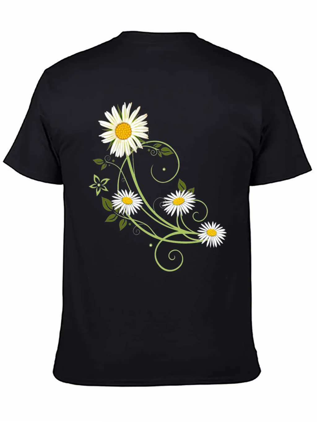 Tendril With Marguerite And Daisies Relaxed Everyday Tee – Lightweight And Durable Cotton