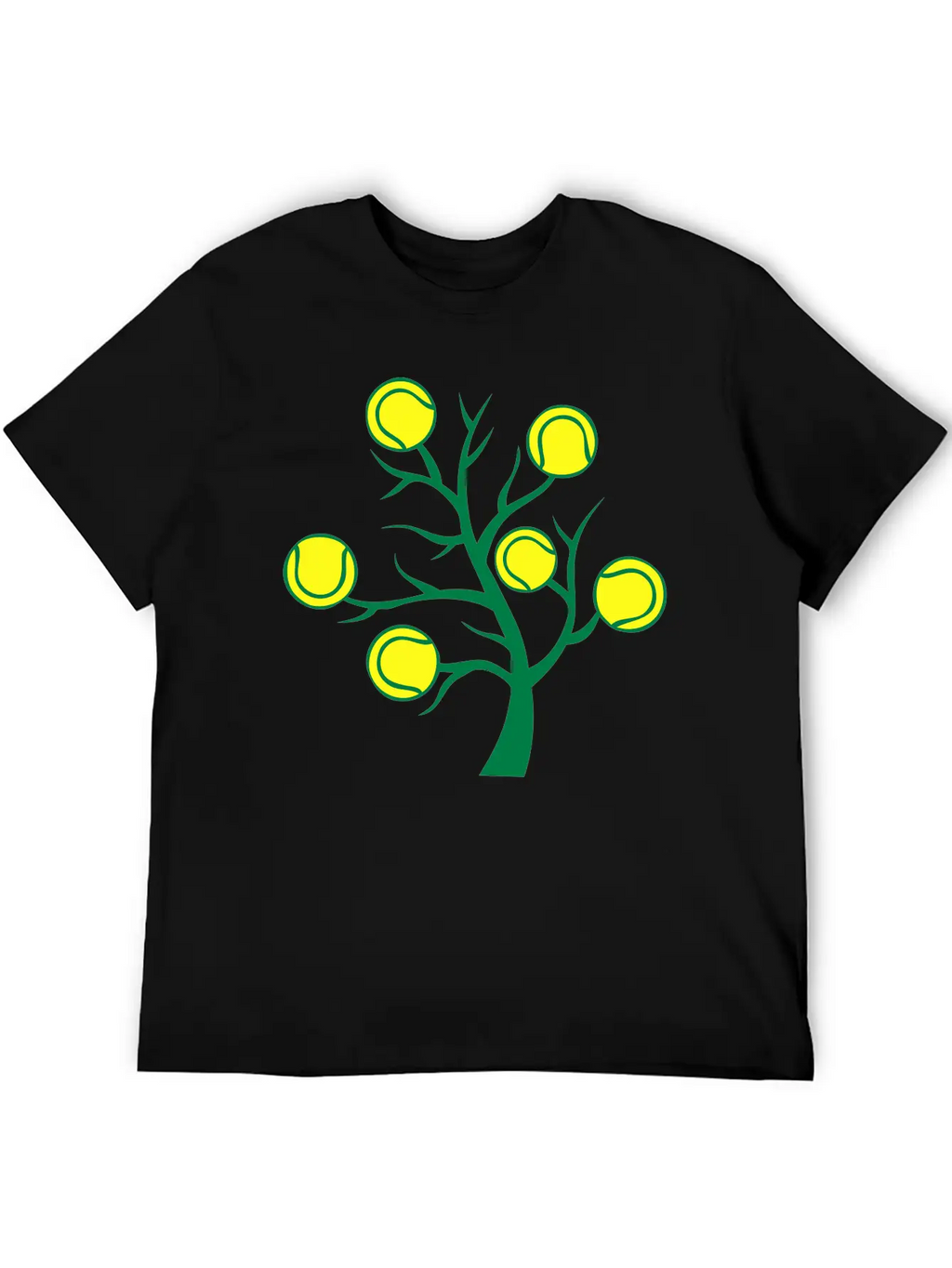 Tennis Ball Tree Branch Timeless Short Sleeve Tee – Comfy And Minimalist Design