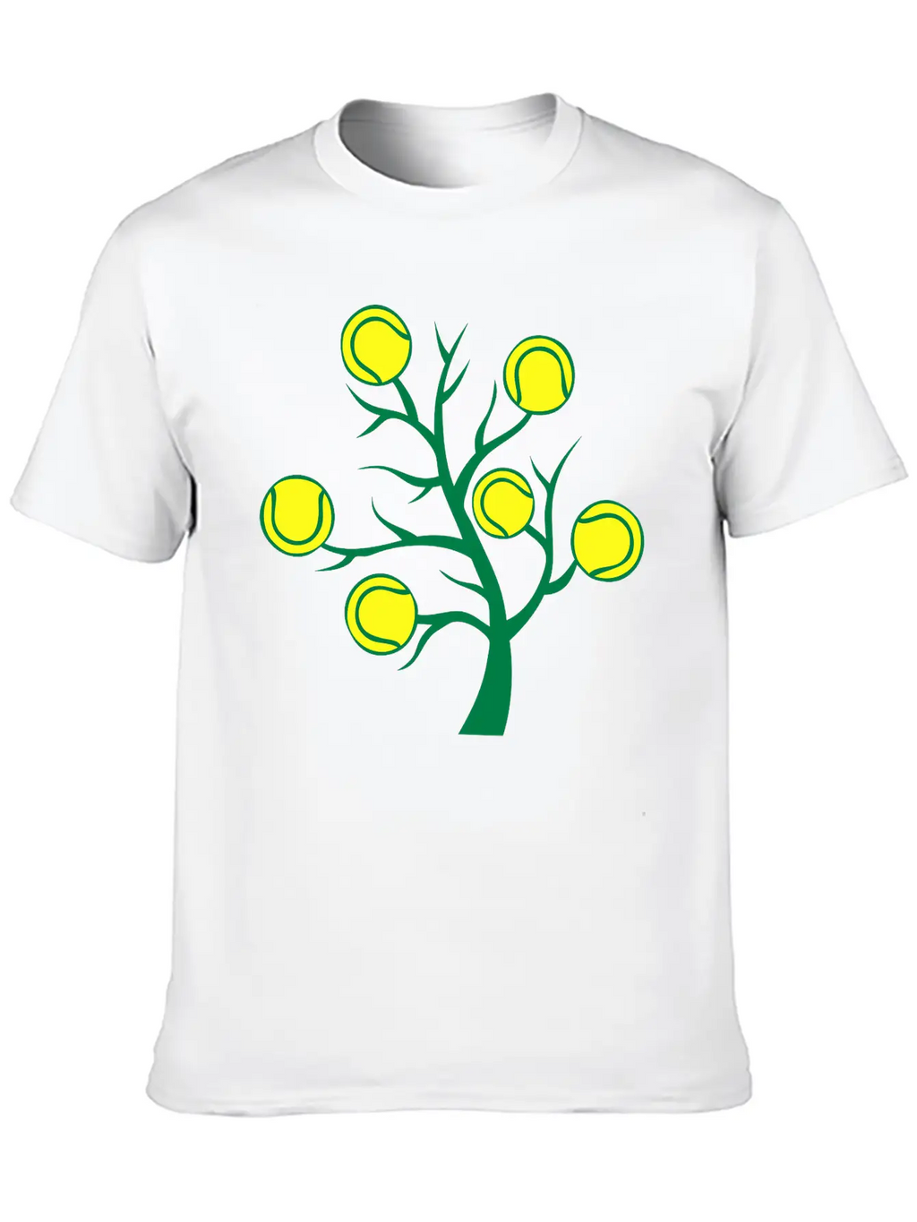 Tennis Ball Tree Branch Timeless Short Sleeve Tee – Comfy And Minimalist Design