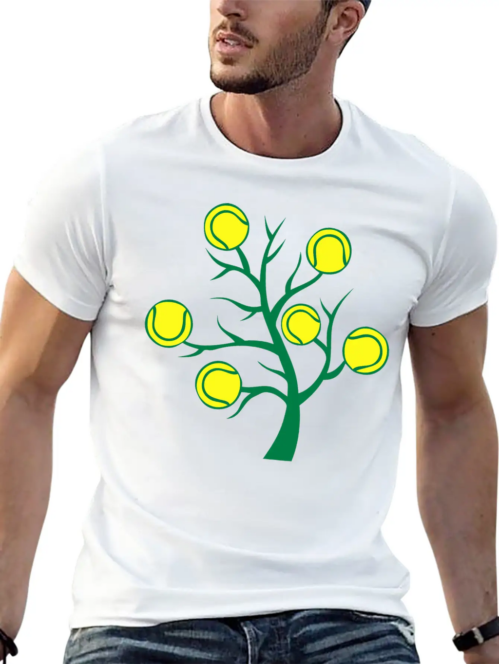 Tennis Ball Tree Branch Timeless Short Sleeve Tee – Comfy And Minimalist Design