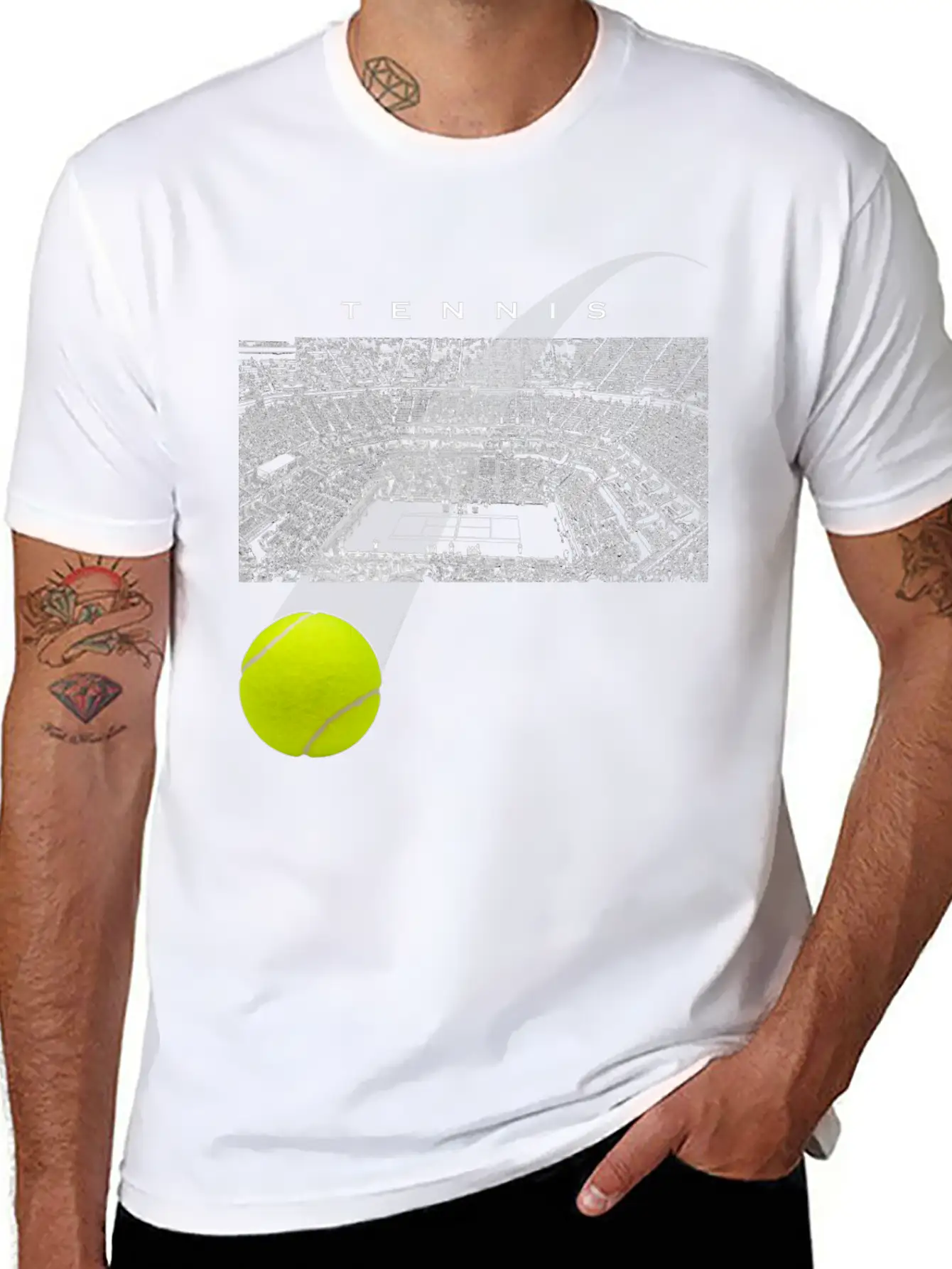 Tennis Tournament Ball Unisex Casual T-Shirt – Clean Design For Daily Comfort