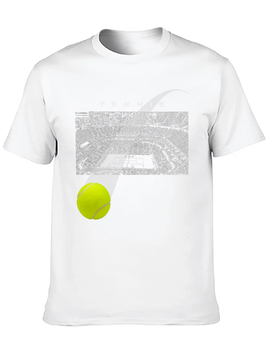 Tennis Tournament Ball Unisex Casual T-Shirt – Clean Design For Daily Comfort