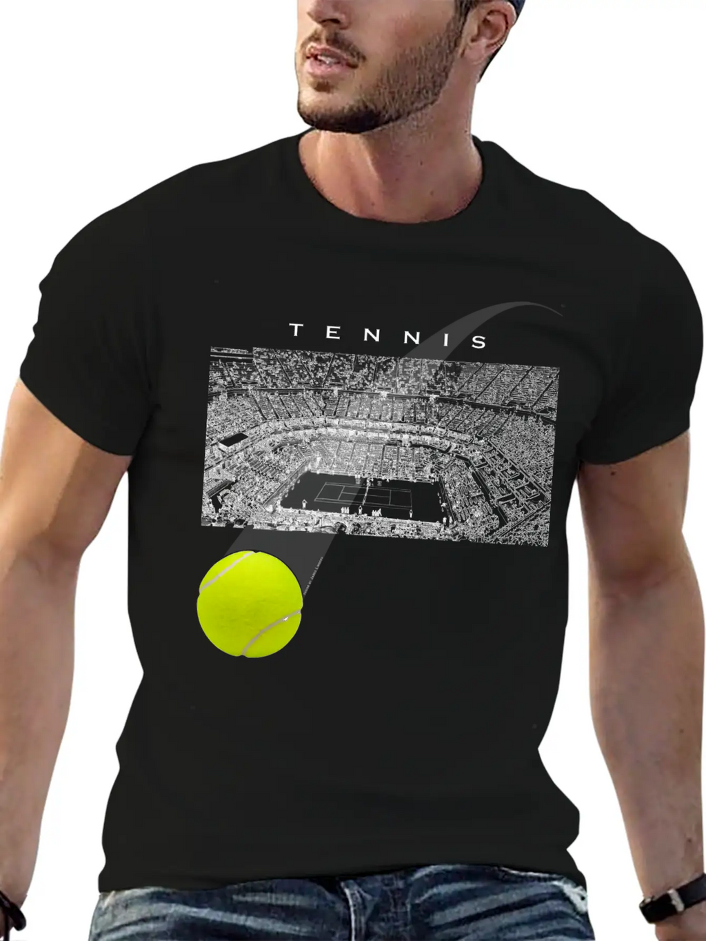 Tennis Tournament Ball Unisex Casual T-Shirt – Clean Design For Daily Comfort