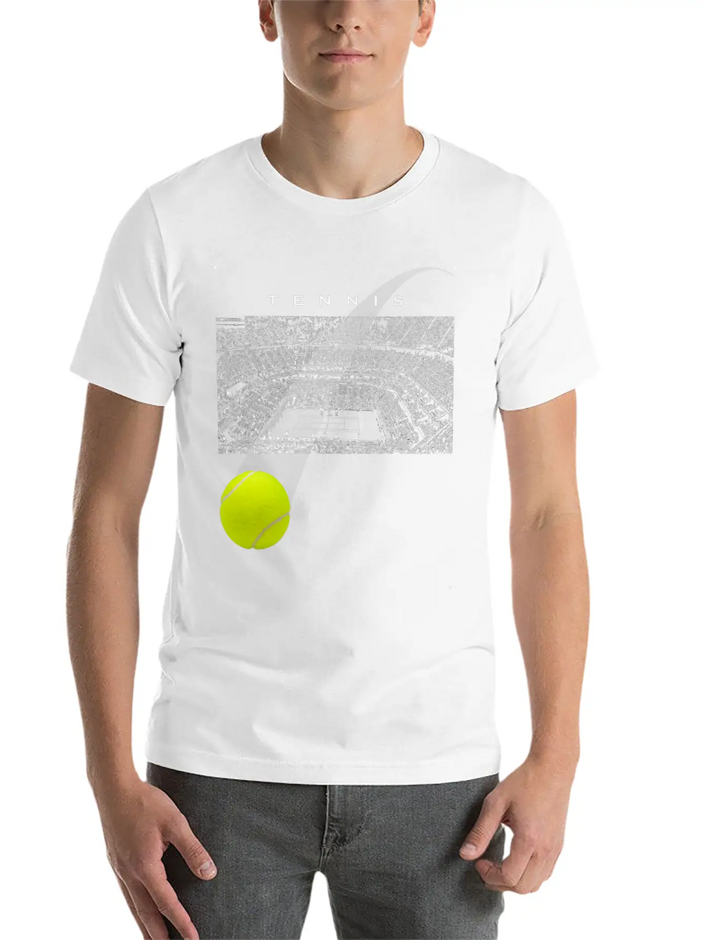 Tennis Tournament Ball Unisex Casual T-Shirt – Clean Design For Daily Comfort