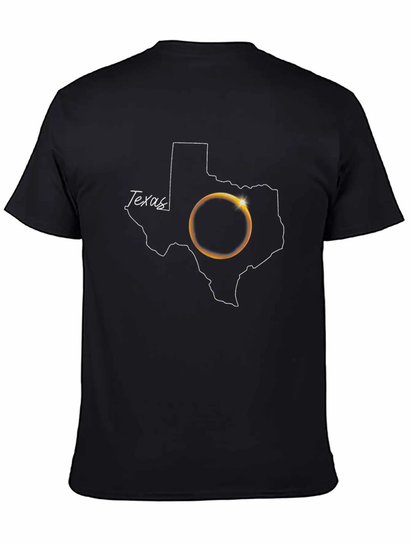 Texas April 8 Total Solar Eclipse USA Map 4 08 24 Unisex Casual T-Shirt – Clean Design For Daily Comfort