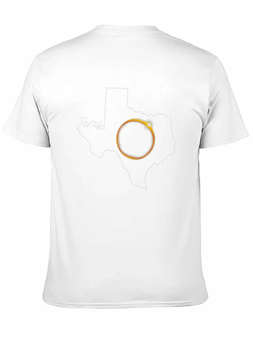 Texas April 8 Total Solar Eclipse USA Map 4 08 24 Unisex Casual T-Shirt – Clean Design For Daily Comfort