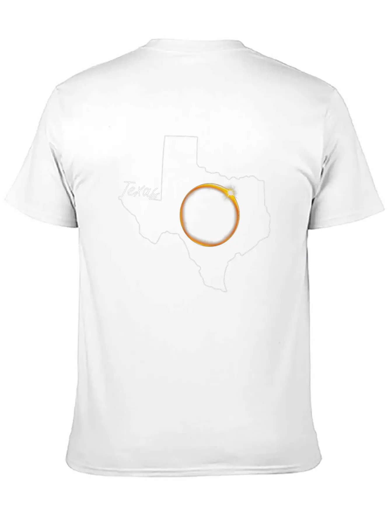 Texas April 8 Total Solar Eclipse USA Map 4 08 24 Unisex Casual T-Shirt – Clean Design For Daily Comfort