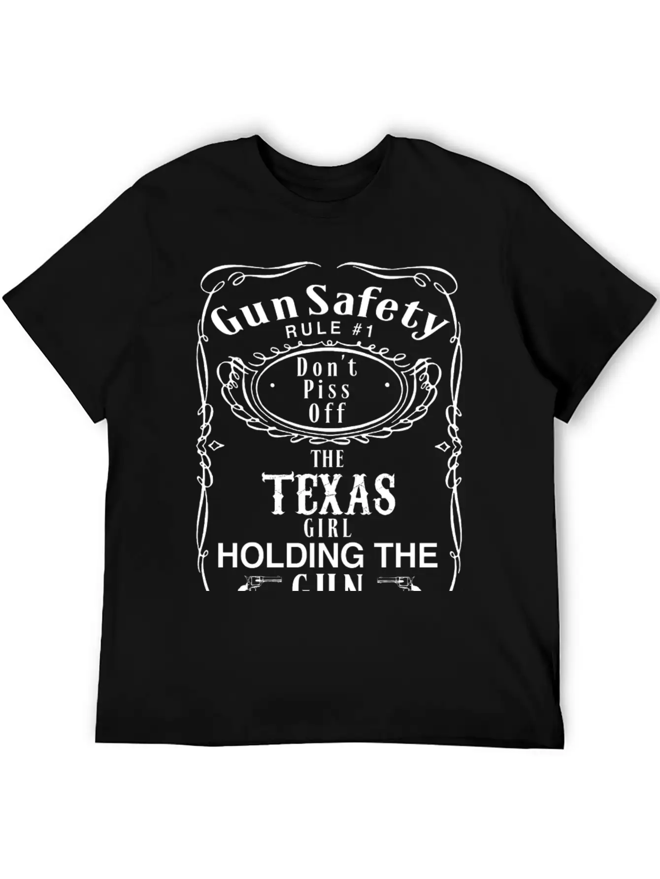 TEXAS - Gun Safety Rule 1 Dont Piss Off Girl Breathable Graphic T-Shirt – Perfect For Casual Days