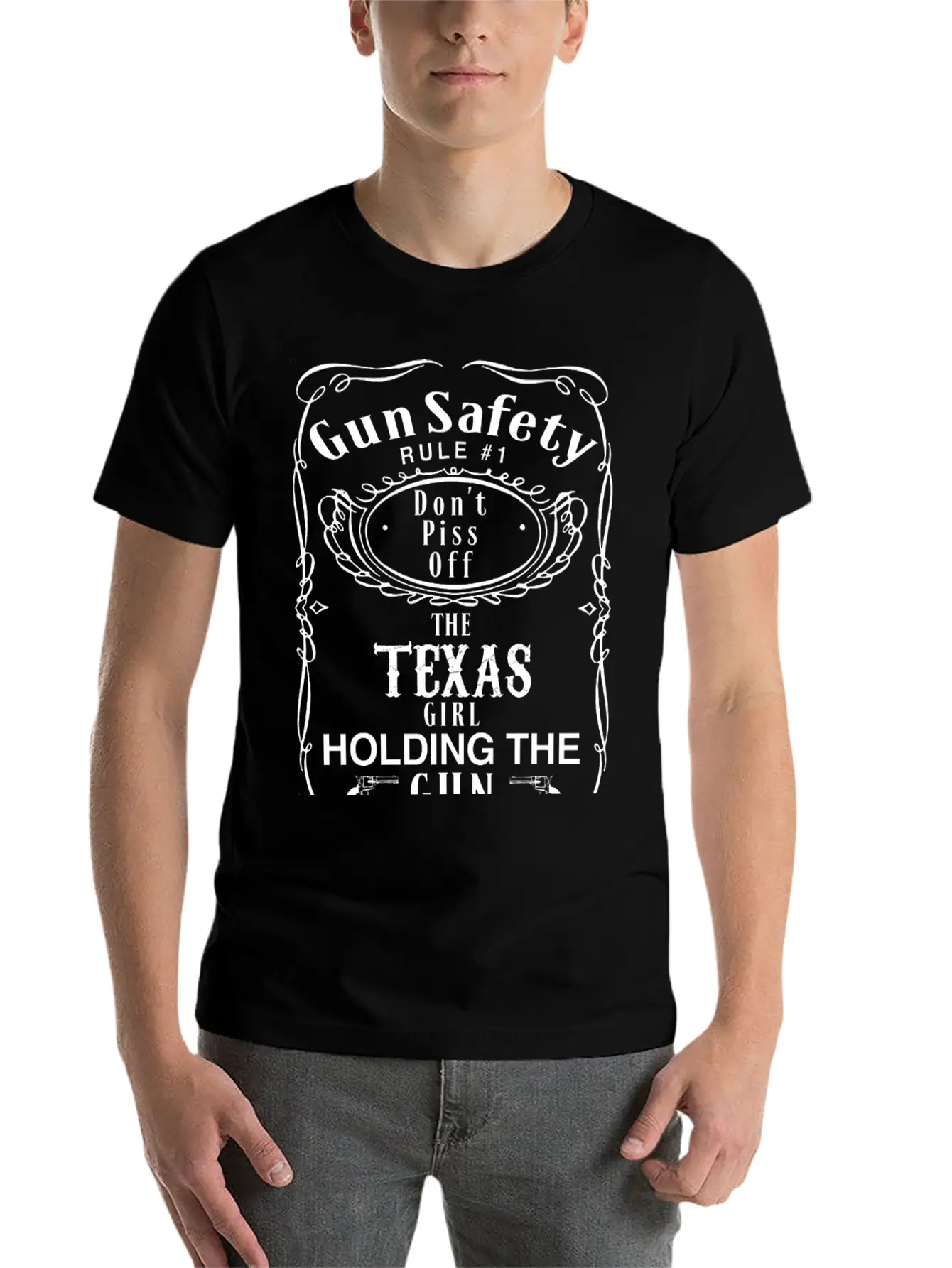 TEXAS - Gun Safety Rule 1 Dont Piss Off Girl Breathable Graphic T-Shirt – Perfect For Casual Days
