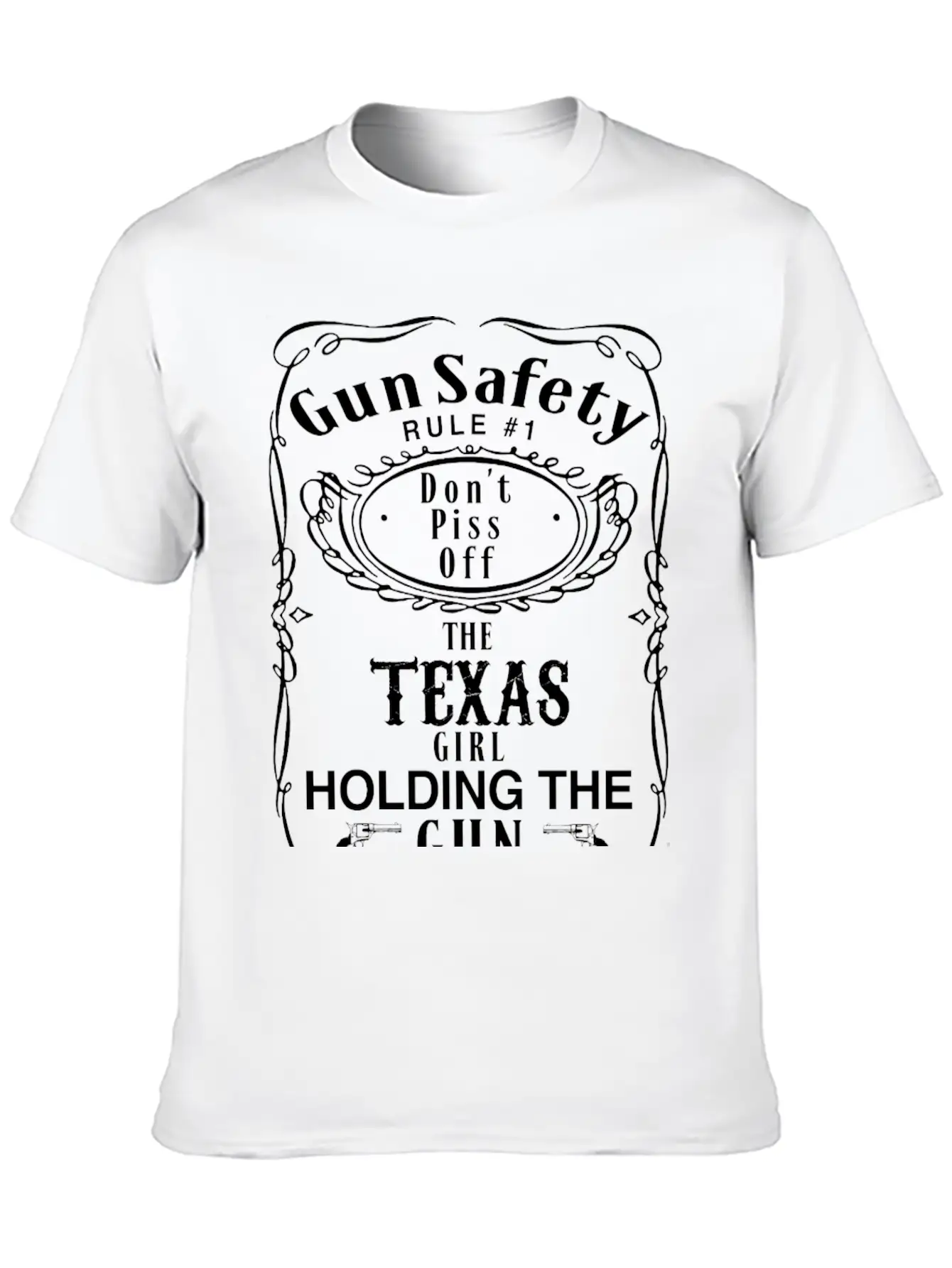 TEXAS - Gun Safety Rule 1 Dont Piss Off Girl Breathable Graphic T-Shirt – Perfect For Casual Days
