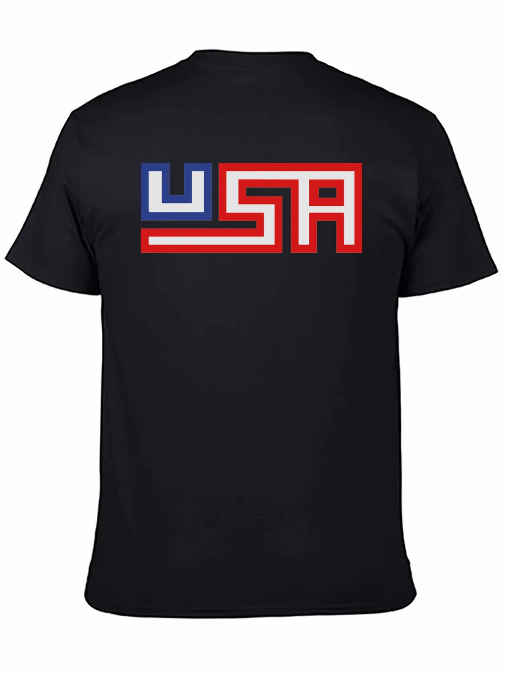 Text America United States Stars 3 Colors USA Nati Timeless Short Sleeve Tee – Comfy And Minimalist Design