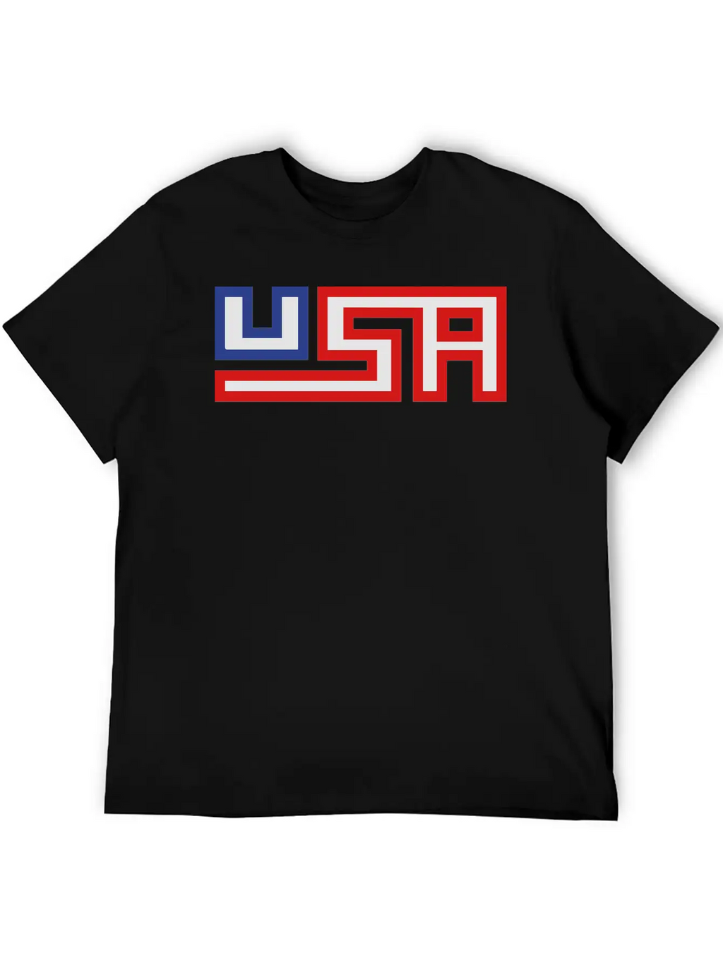 Text America United States Stars 3 Colors USA Nati Timeless Short Sleeve Tee – Comfy And Minimalist Design
