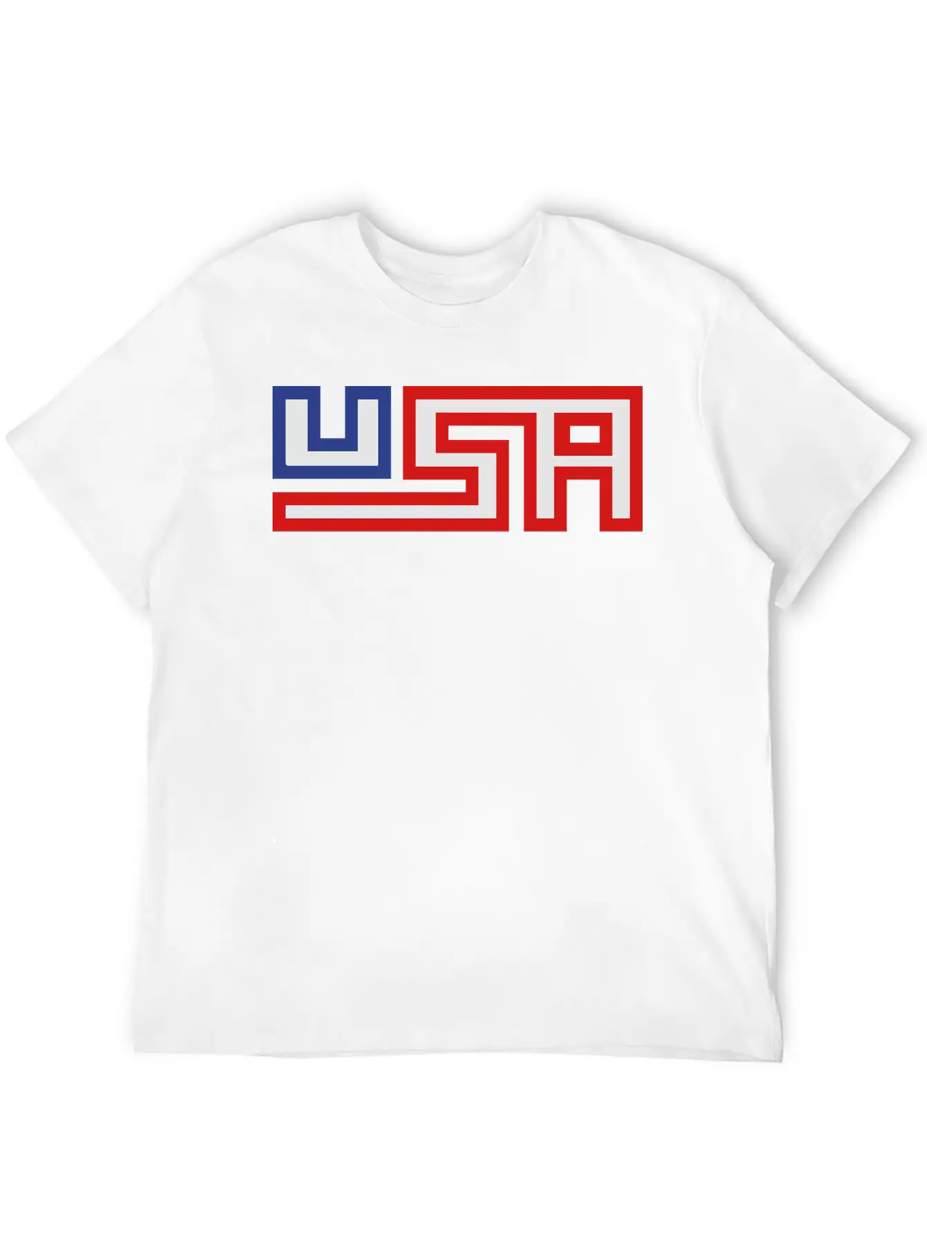 Text America United States Stars 3 Colors USA Nati Timeless Short Sleeve Tee – Comfy And Minimalist Design