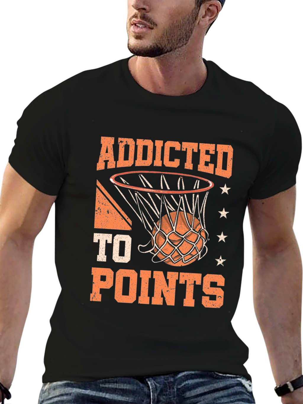 Addicted to Points Basketball Graphic Tee