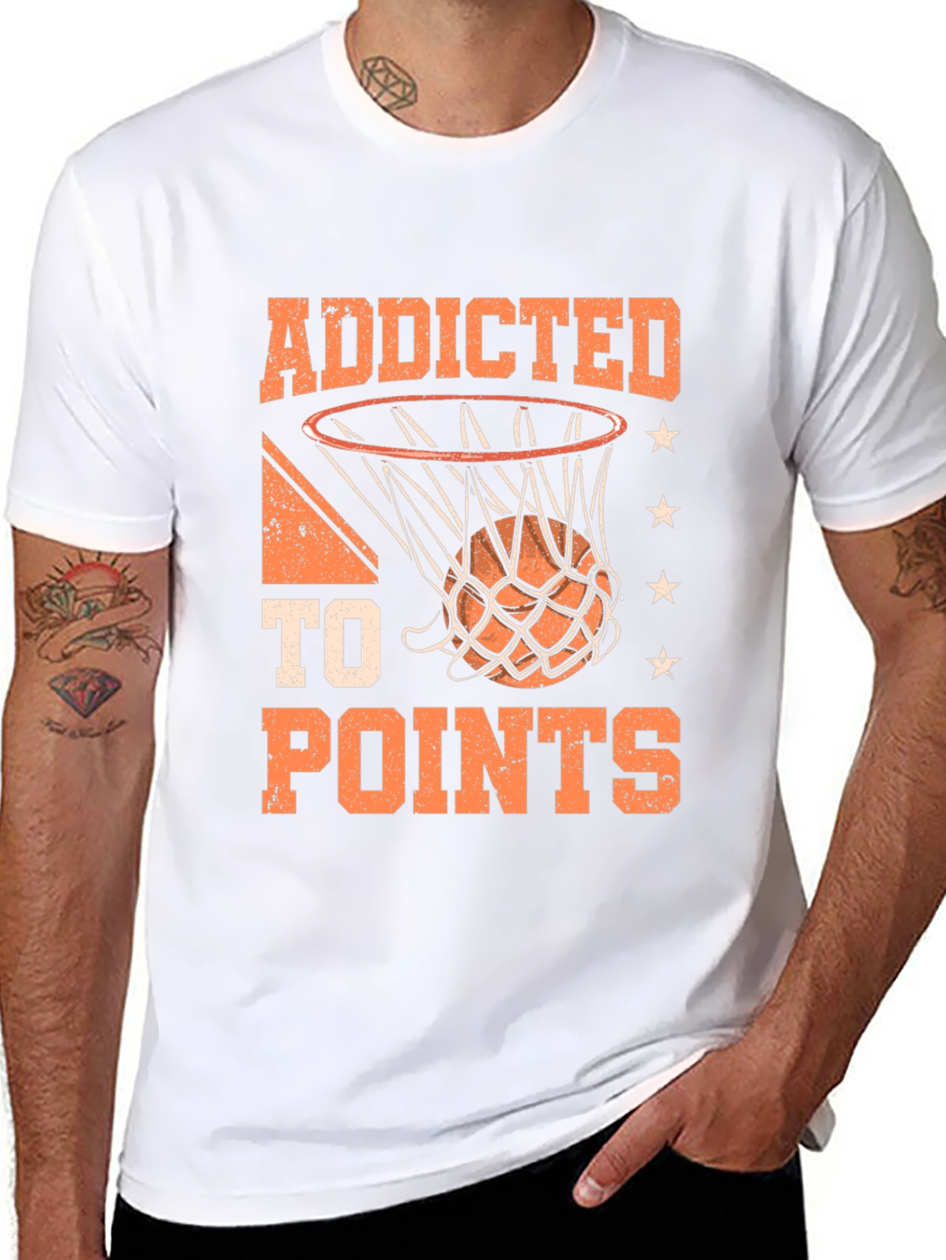 Addicted to Points Basketball Graphic Tee