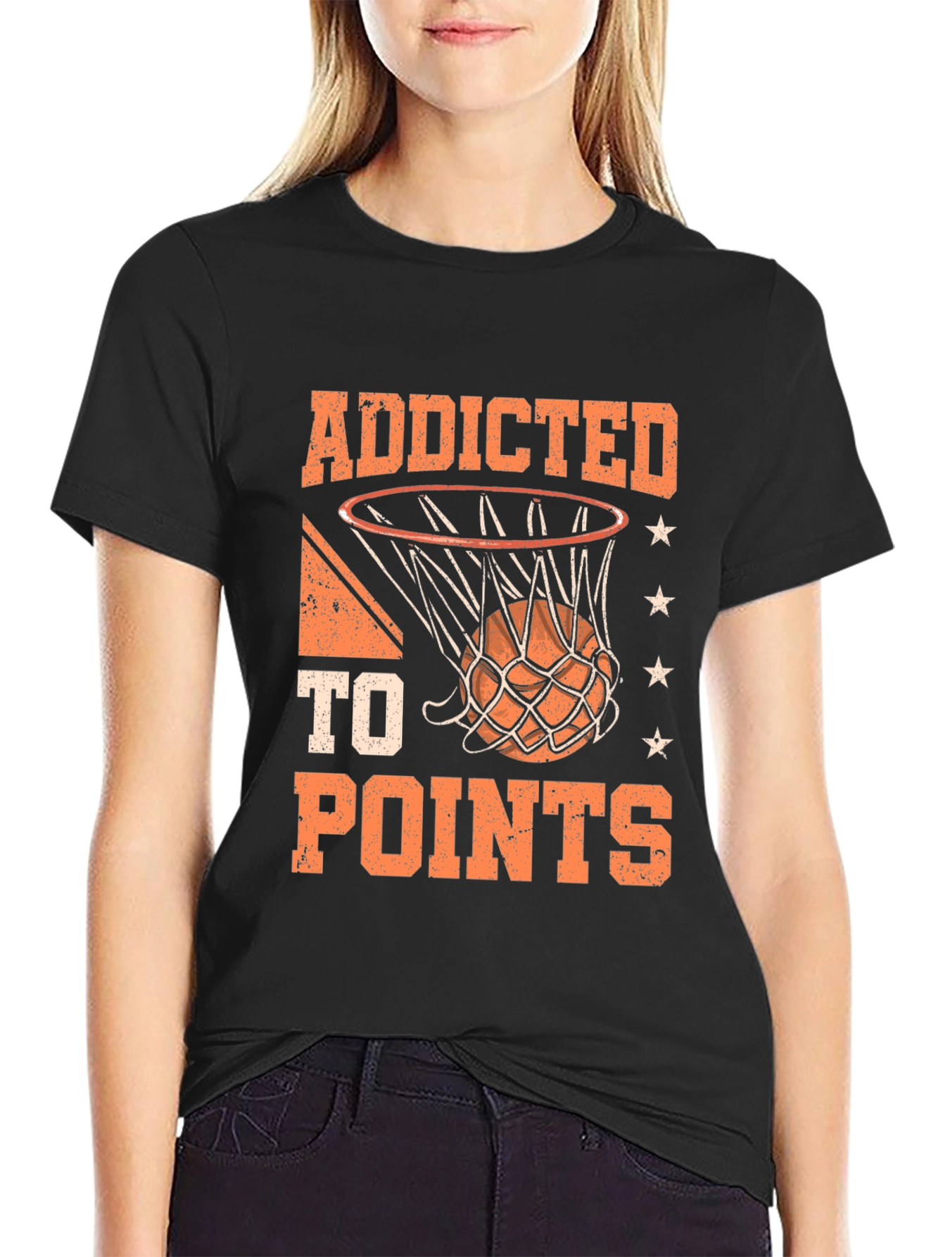 Addicted to Points Basketball Graphic Tee