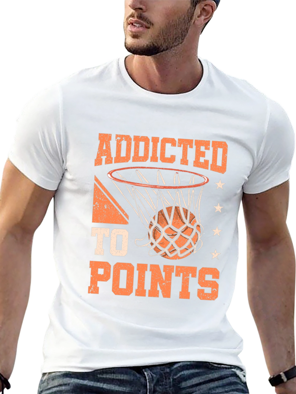 Addicted to Points Basketball Graphic Tee
