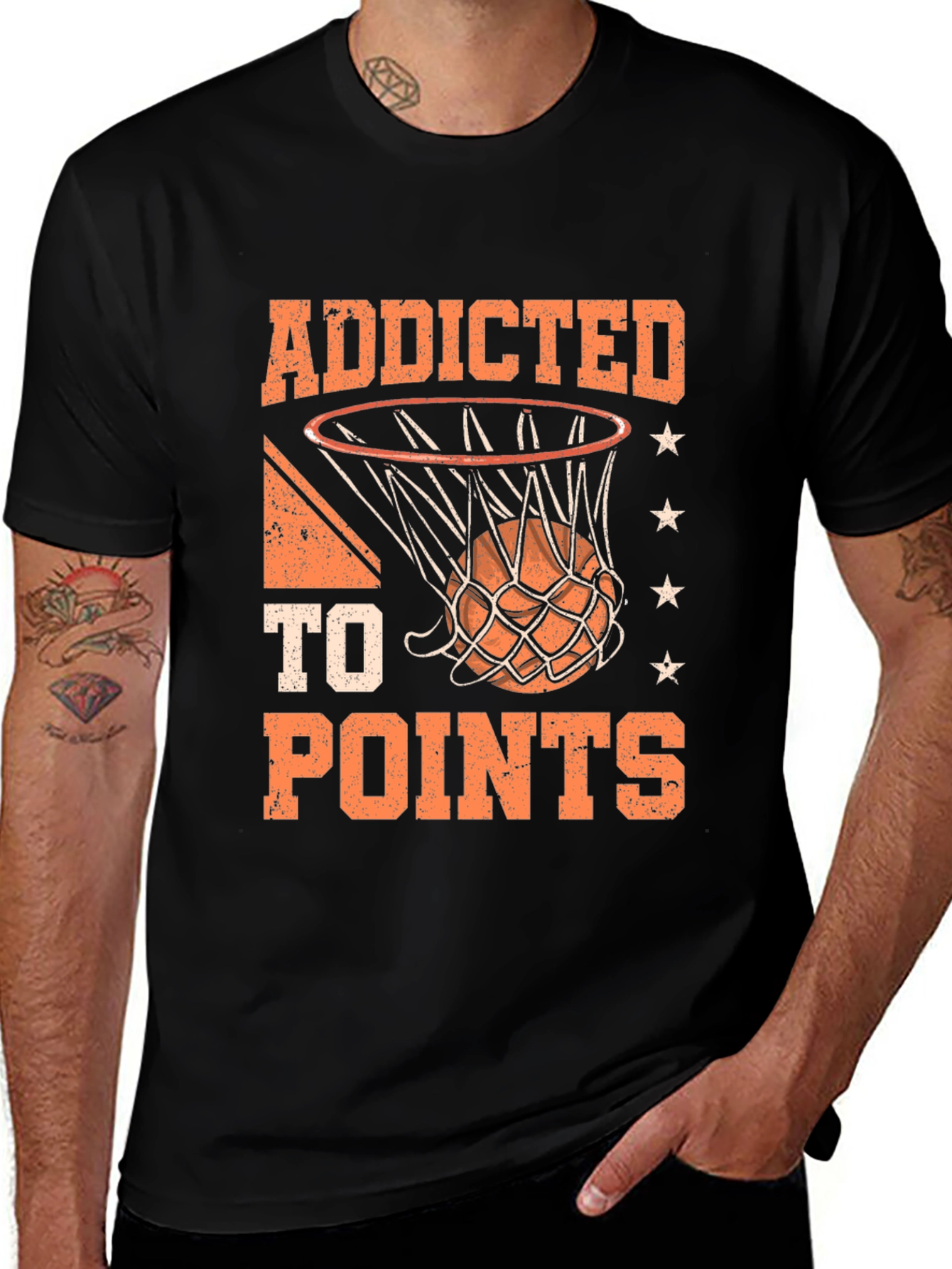 Addicted to Points Basketball Graphic Tee