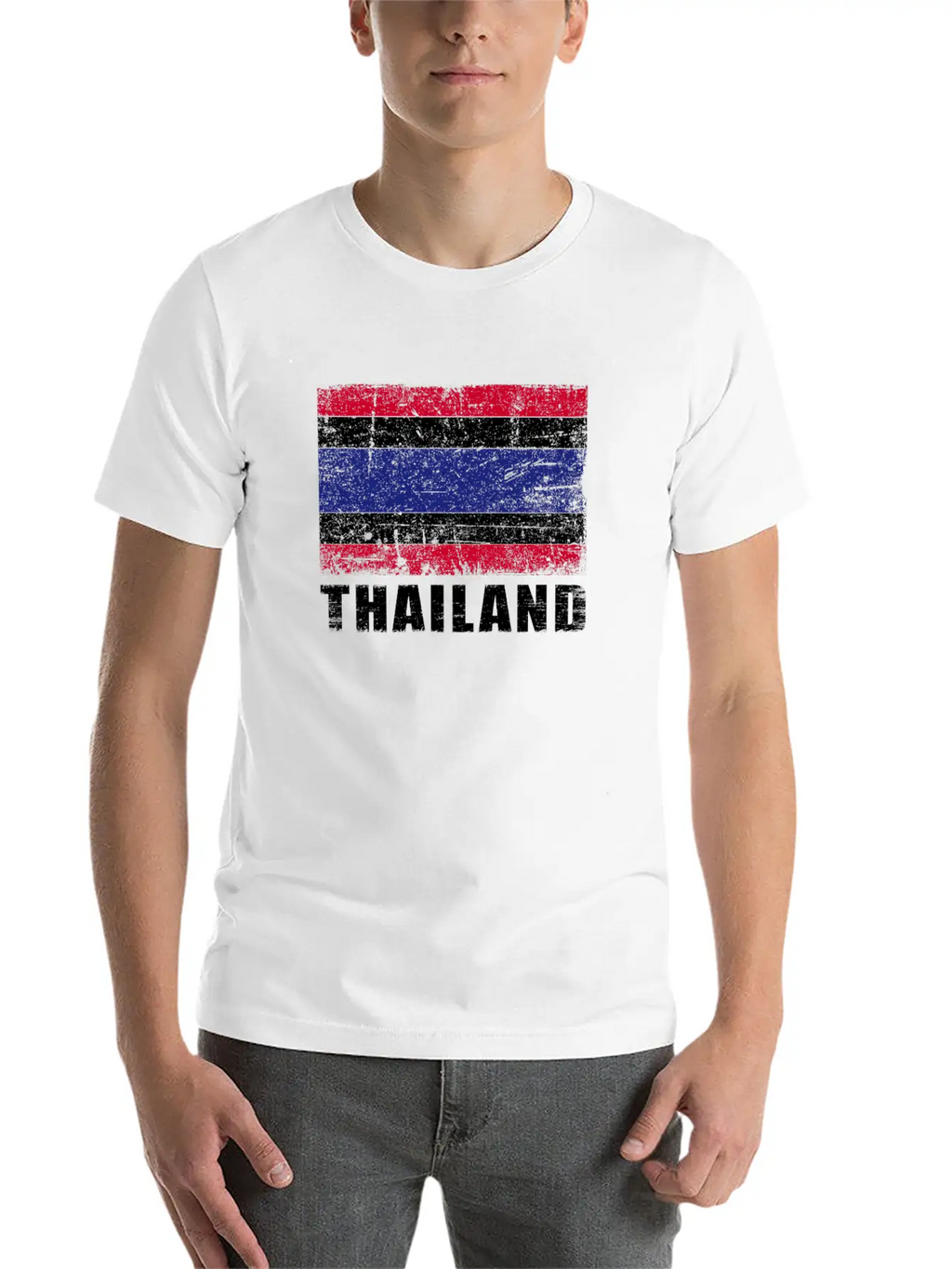 Thailand Flag Grunge Country Flag Thailand Breathable Graphic T-Shirt – Perfect For Casual Days