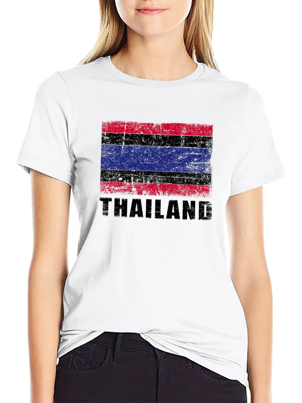 Thailand Flag Grunge Country Flag Thailand Breathable Graphic T-Shirt – Perfect For Casual Days