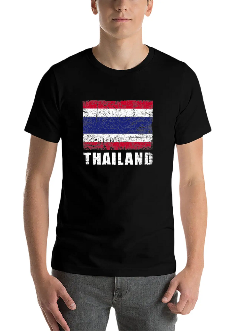 Thailand Flag Grunge Country Flag Thailand Breathable Graphic T-Shirt – Perfect For Casual Days