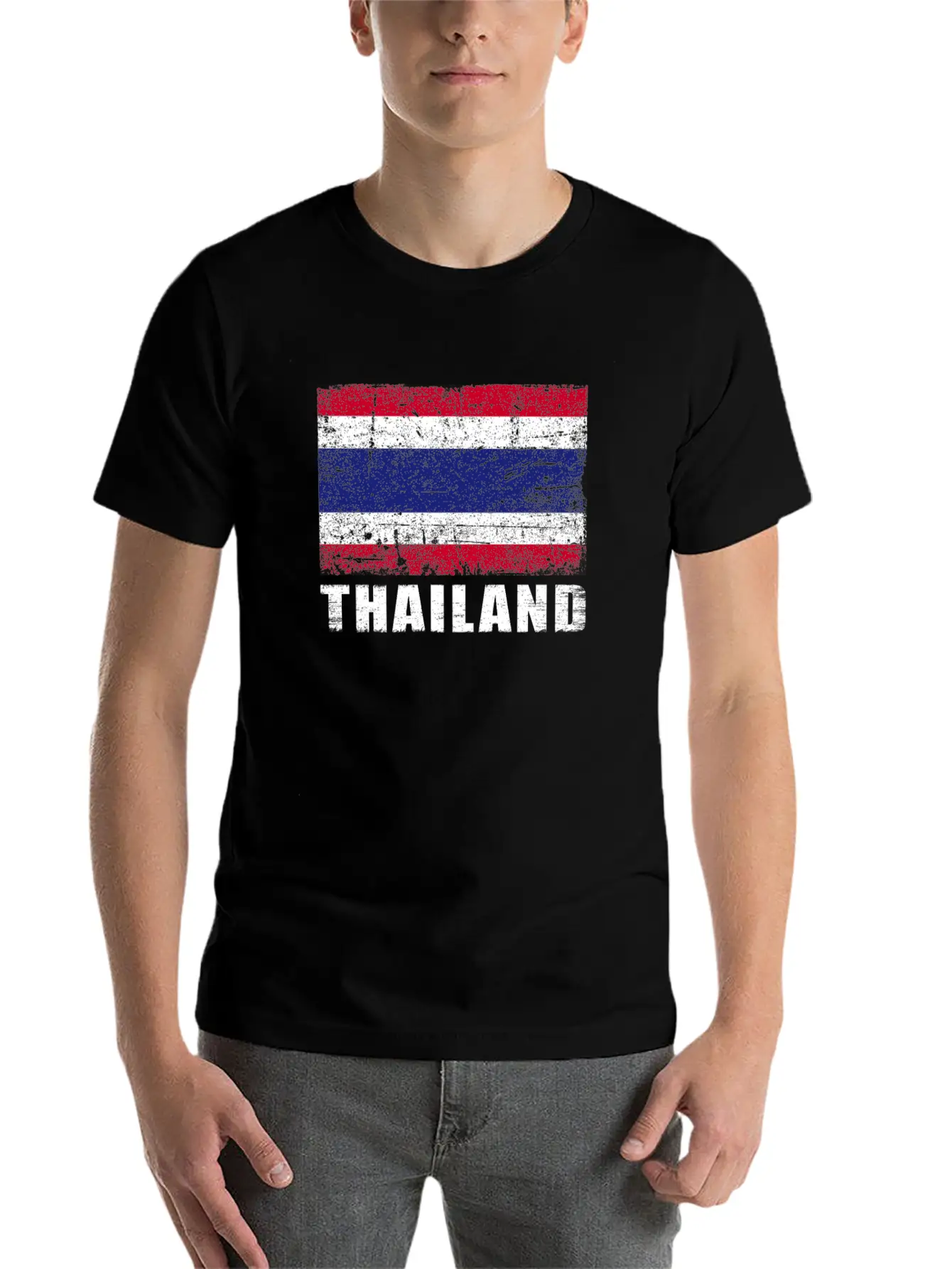 Thailand Flag Grunge Country Flag Thailand Breathable Graphic T-Shirt – Perfect For Casual Days