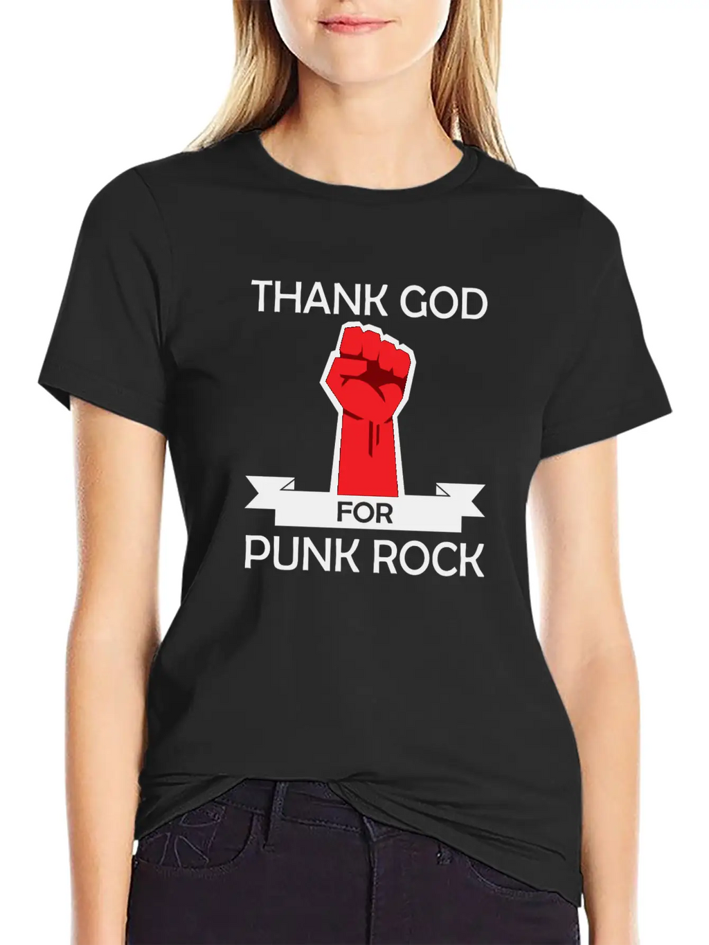 Thank God For Punk Rock Punk Anarchy Basic Graphic T-Shirt – Daily Comfort In Soft Cotton