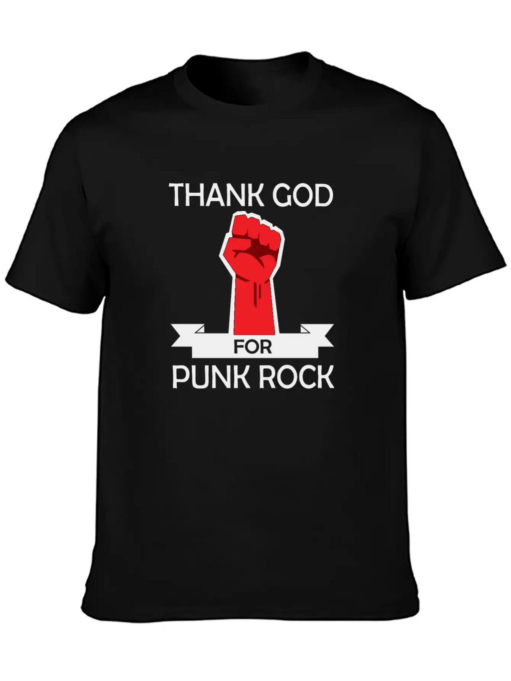 Thank God For Punk Rock Punk Anarchy Basic Graphic T-Shirt – Daily Comfort In Soft Cotton