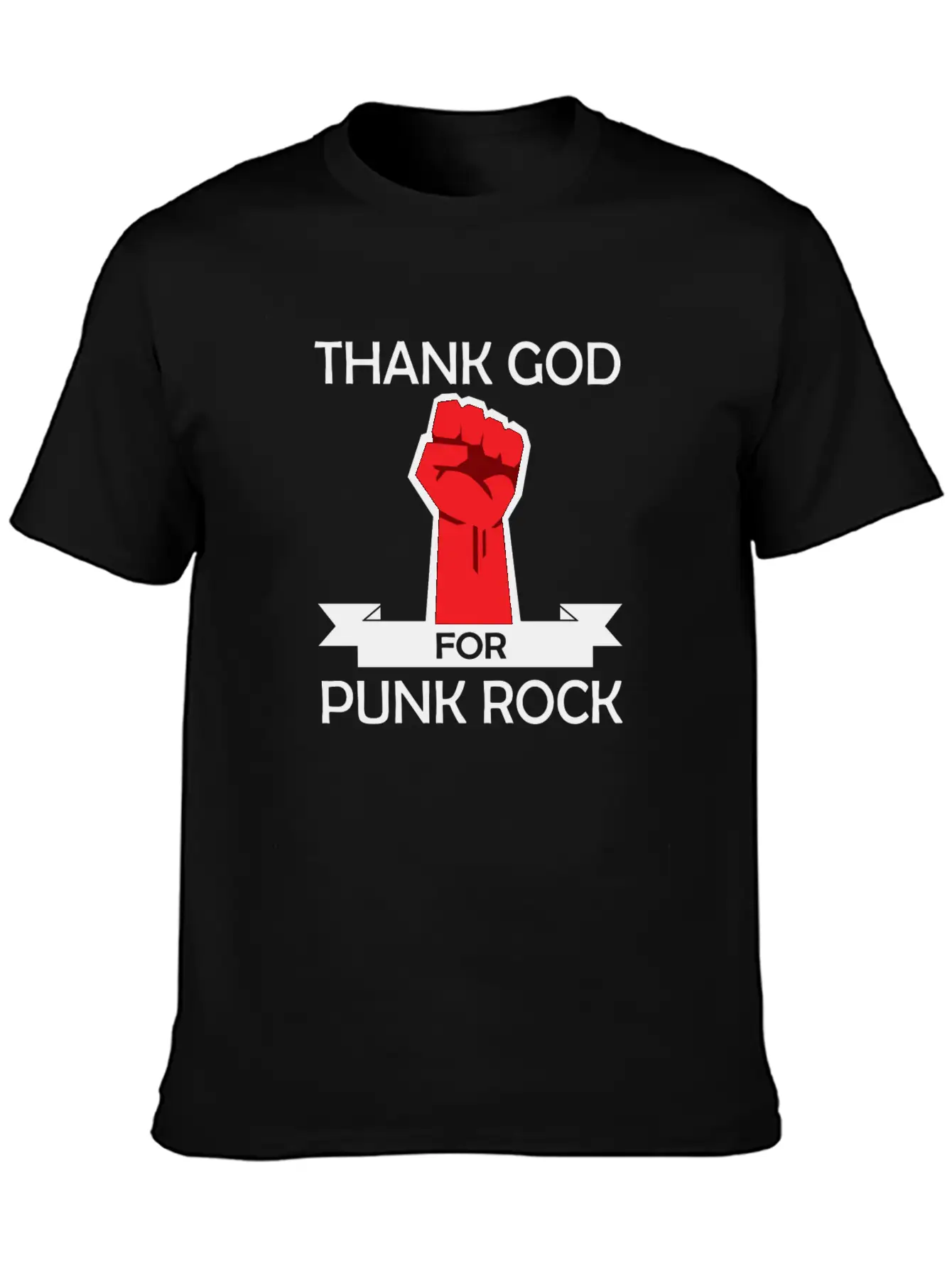 Thank God For Punk Rock Punk Anarchy Basic Graphic T-Shirt – Daily Comfort In Soft Cotton