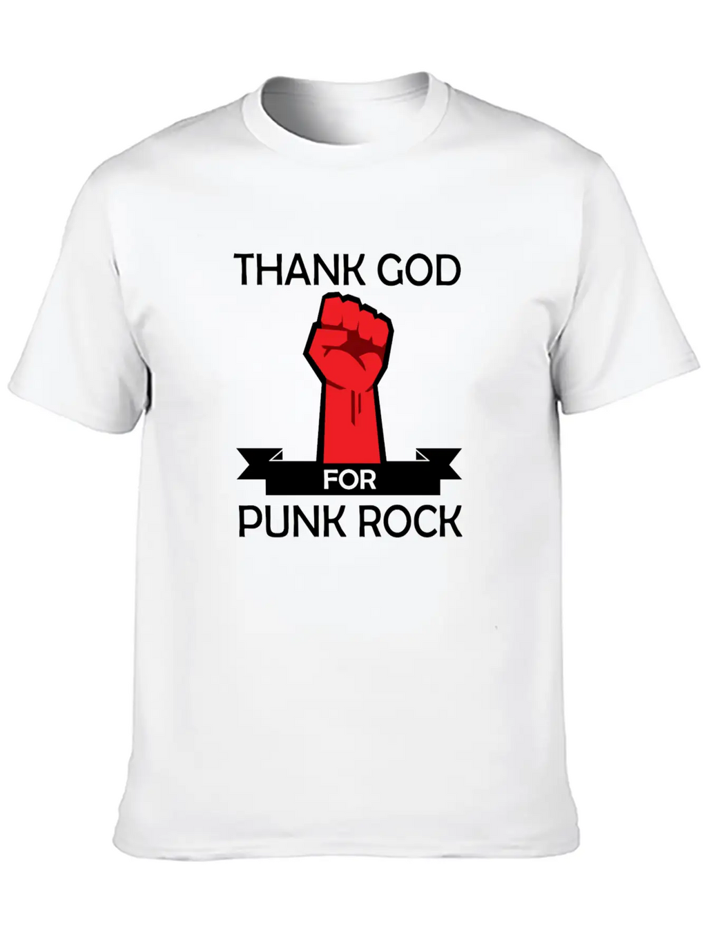 Thank God For Punk Rock Punk Anarchy Basic Graphic T-Shirt – Daily Comfort In Soft Cotton