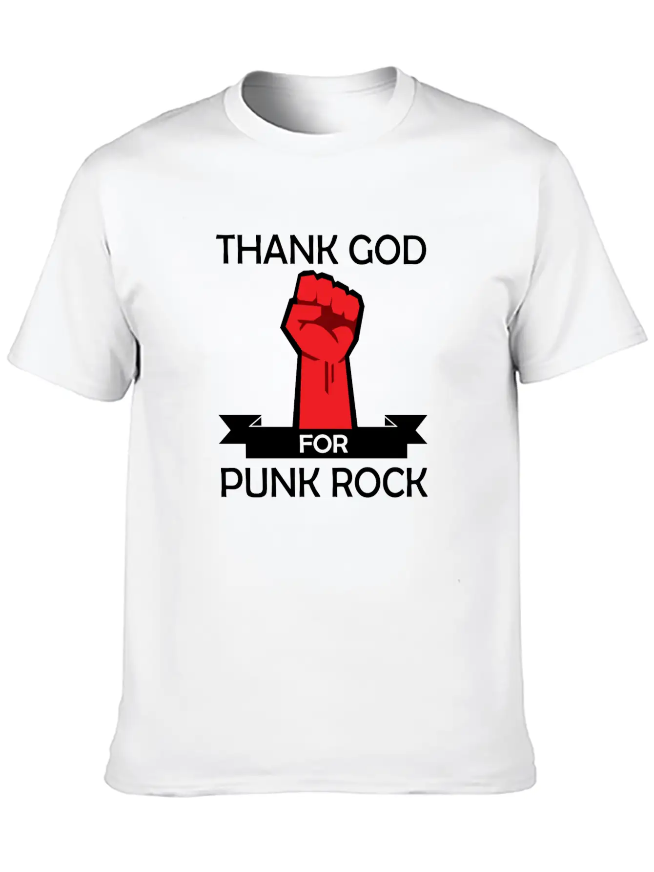 Thank God For Punk Rock Punk Anarchy Basic Graphic T-Shirt – Daily Comfort In Soft Cotton