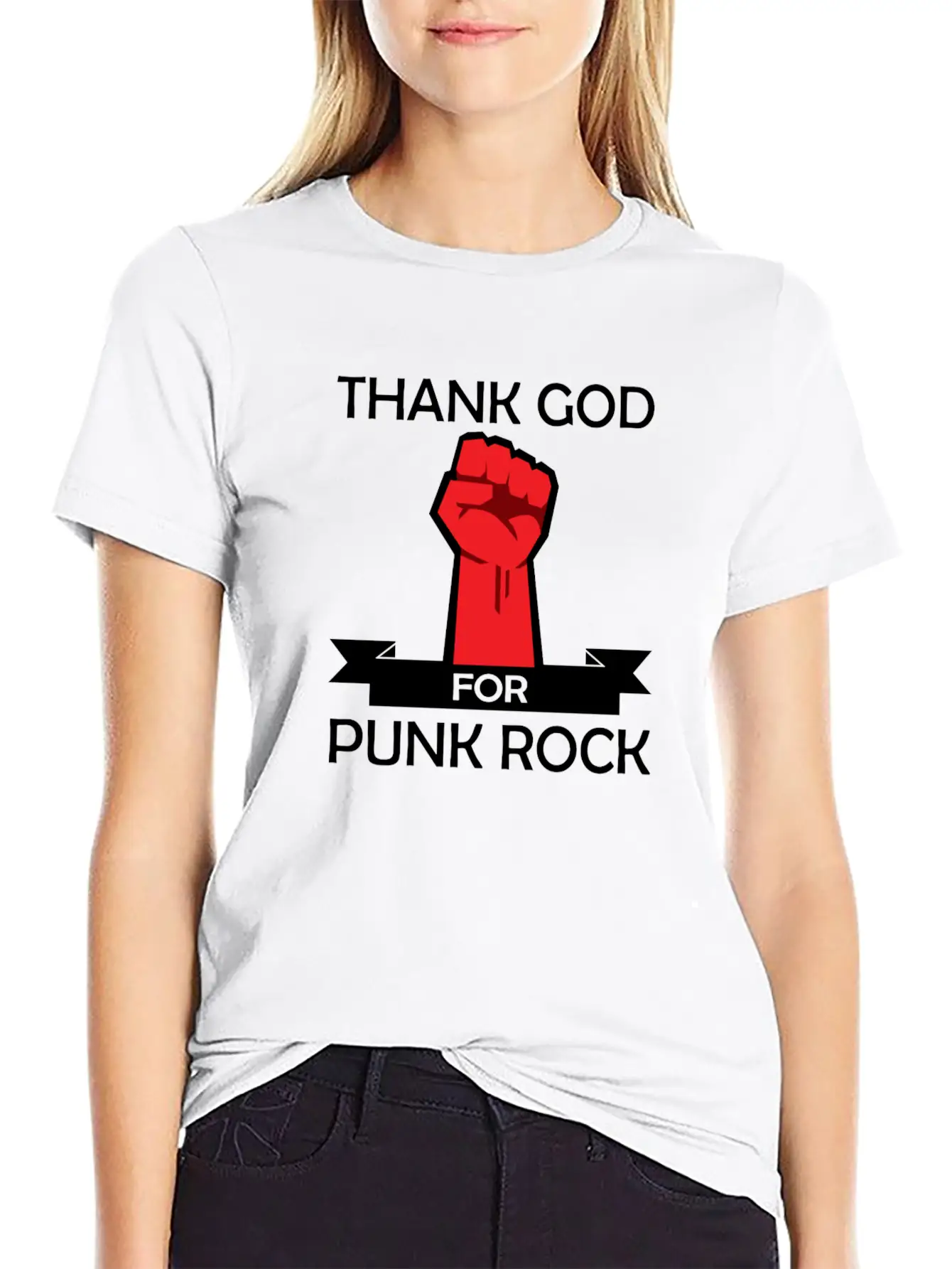 Thank God For Punk Rock Punk Anarchy Basic Graphic T-Shirt – Daily Comfort In Soft Cotton