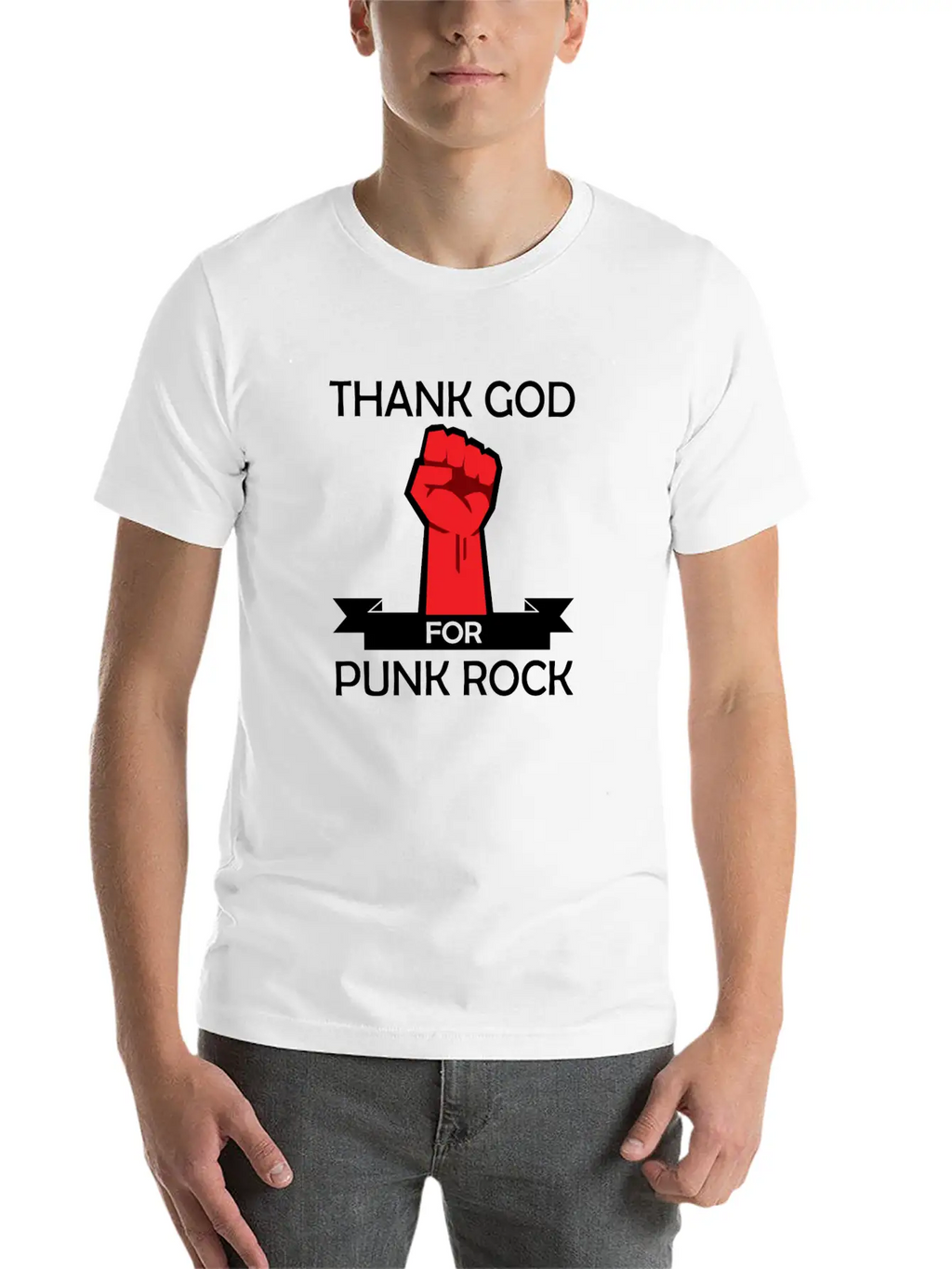 Thank God For Punk Rock Punk Anarchy Basic Graphic T-Shirt – Daily Comfort In Soft Cotton
