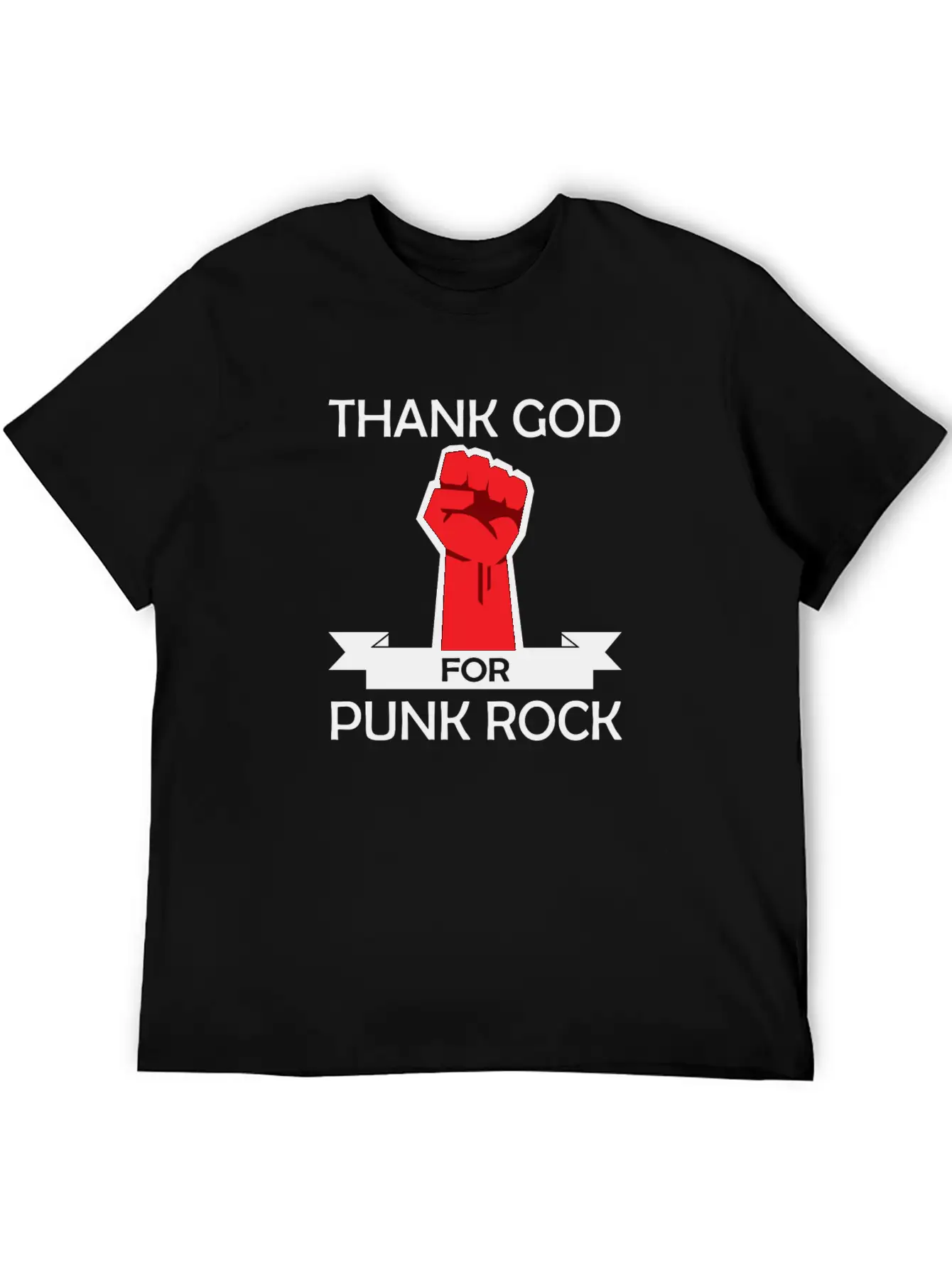 Thank God For Punk Rock Punk Anarchy Basic Graphic T-Shirt – Daily Comfort In Soft Cotton