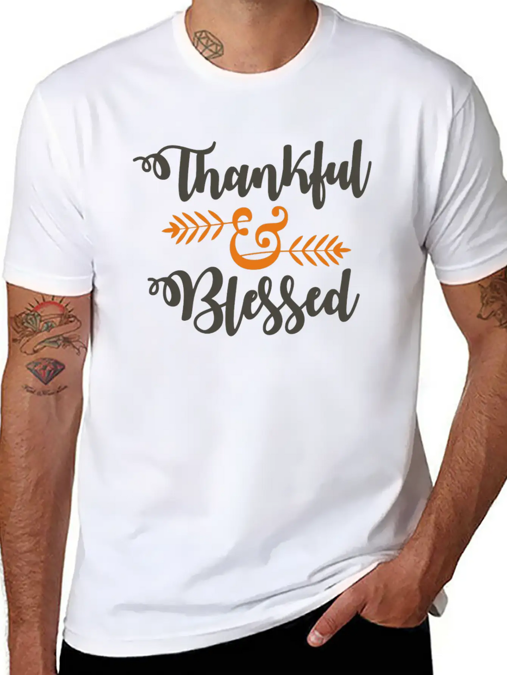 Thankful Blessed Timeless Short Sleeve Tee – Comfy And Minimalist Design