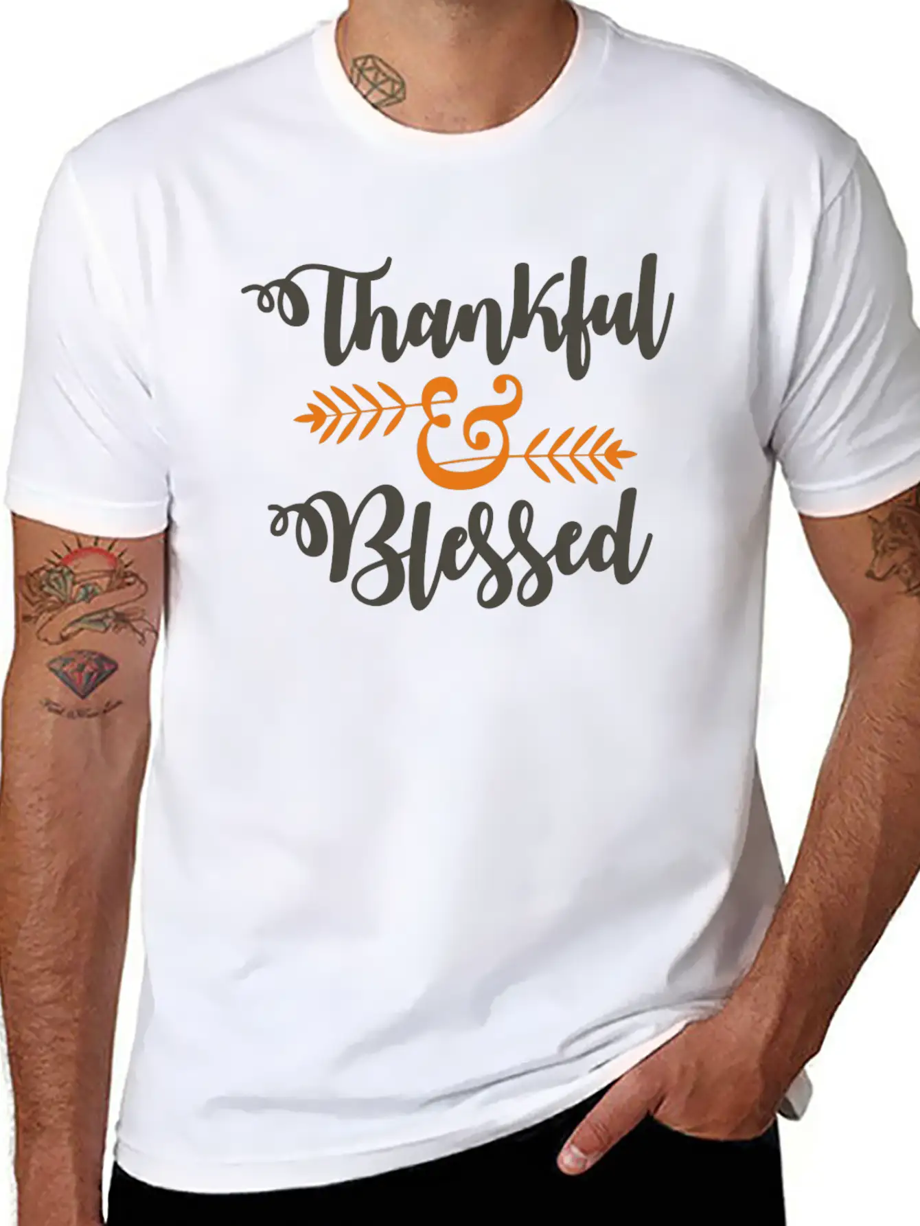 Thankful Blessed Timeless Short Sleeve Tee – Comfy And Minimalist Design