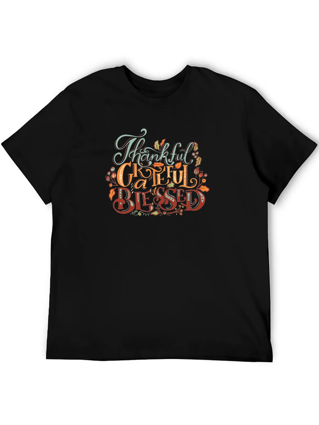 Thankful Grateful Blessed Basic Graphic T-Shirt – Daily Comfort In Soft Cotton