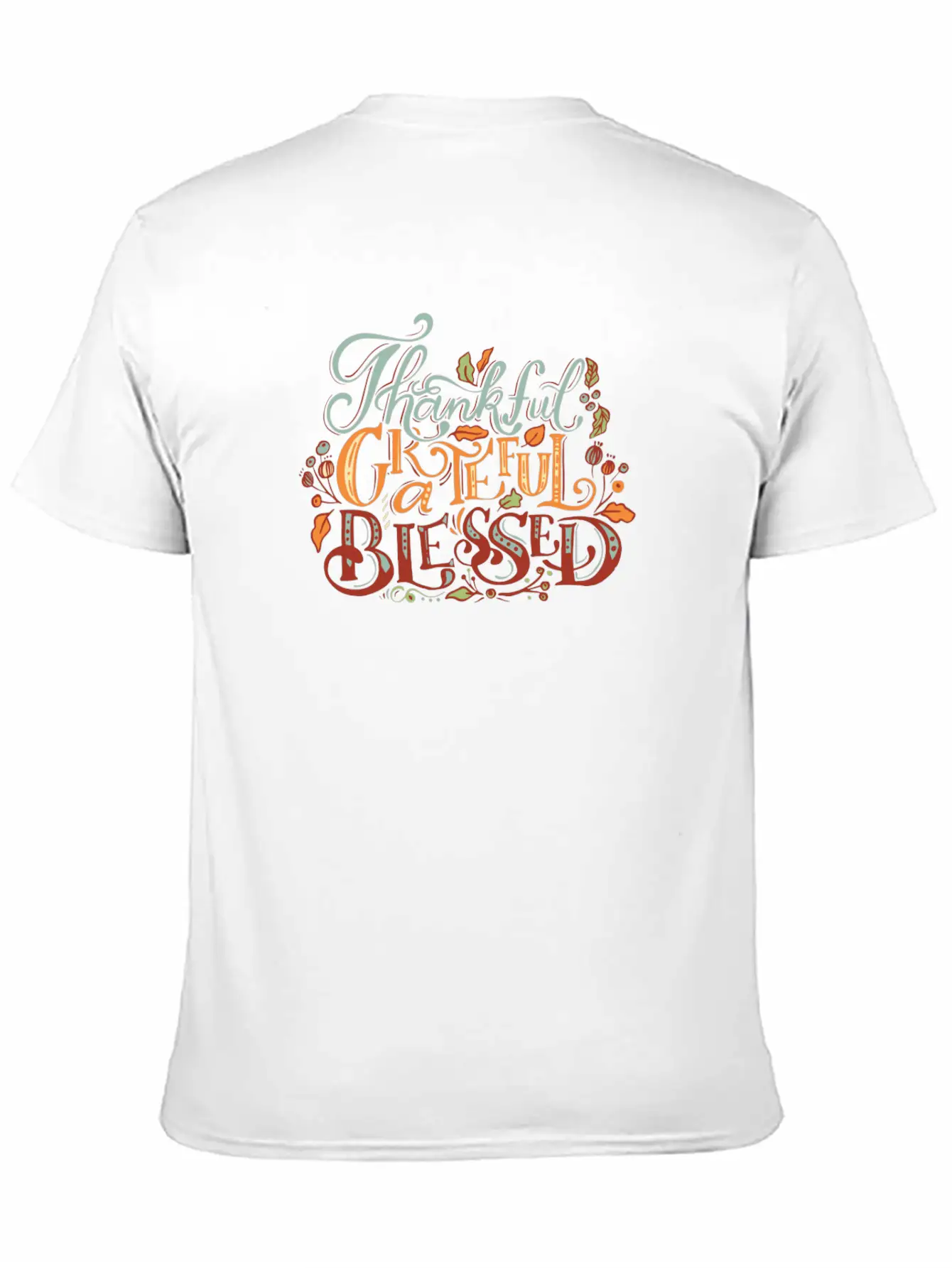 Thankful Grateful Blessed Basic Graphic T-Shirt – Daily Comfort In Soft Cotton
