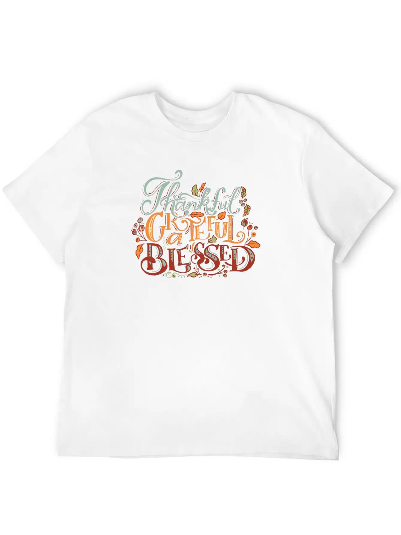 Thankful Grateful Blessed Basic Graphic T-Shirt – Daily Comfort In Soft Cotton