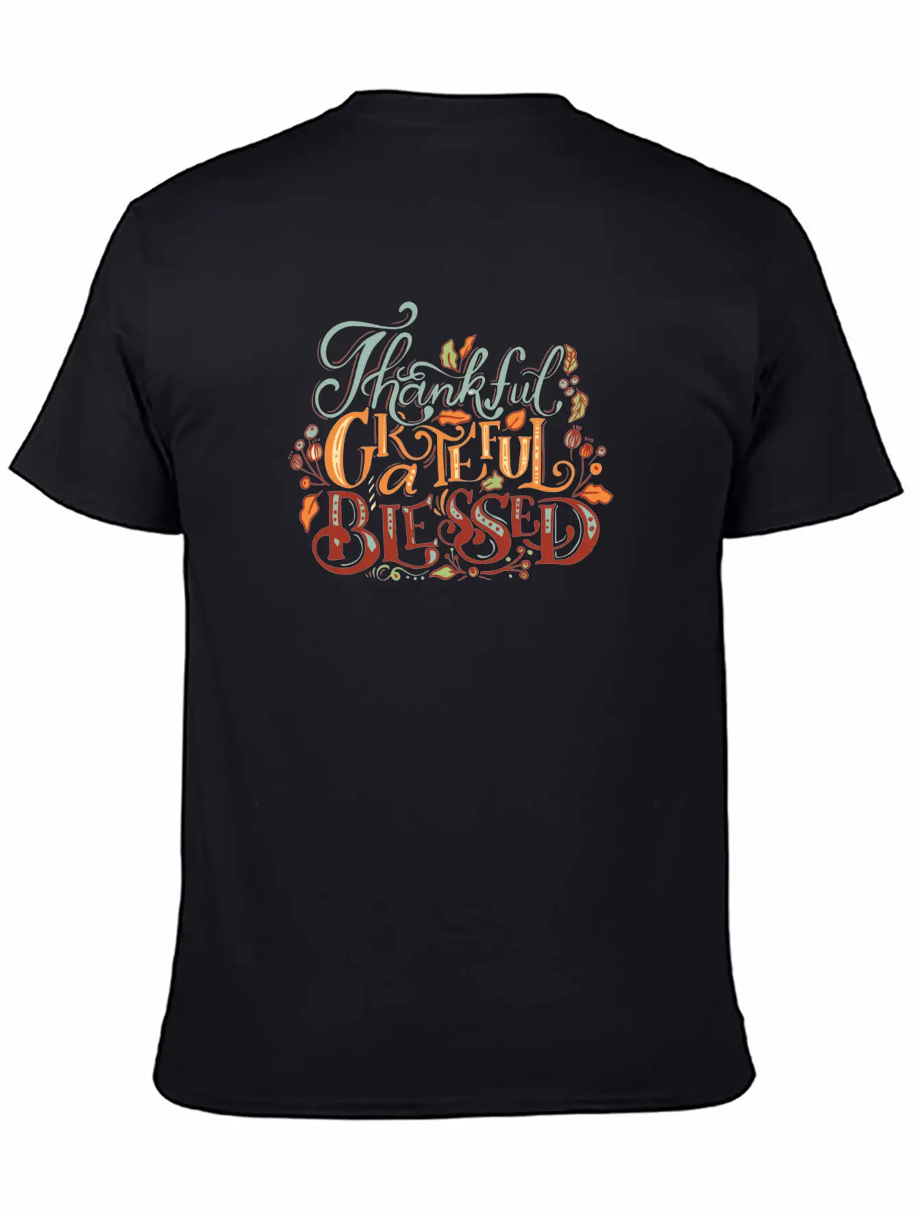 Thankful Grateful Blessed Basic Graphic T-Shirt – Daily Comfort In Soft Cotton