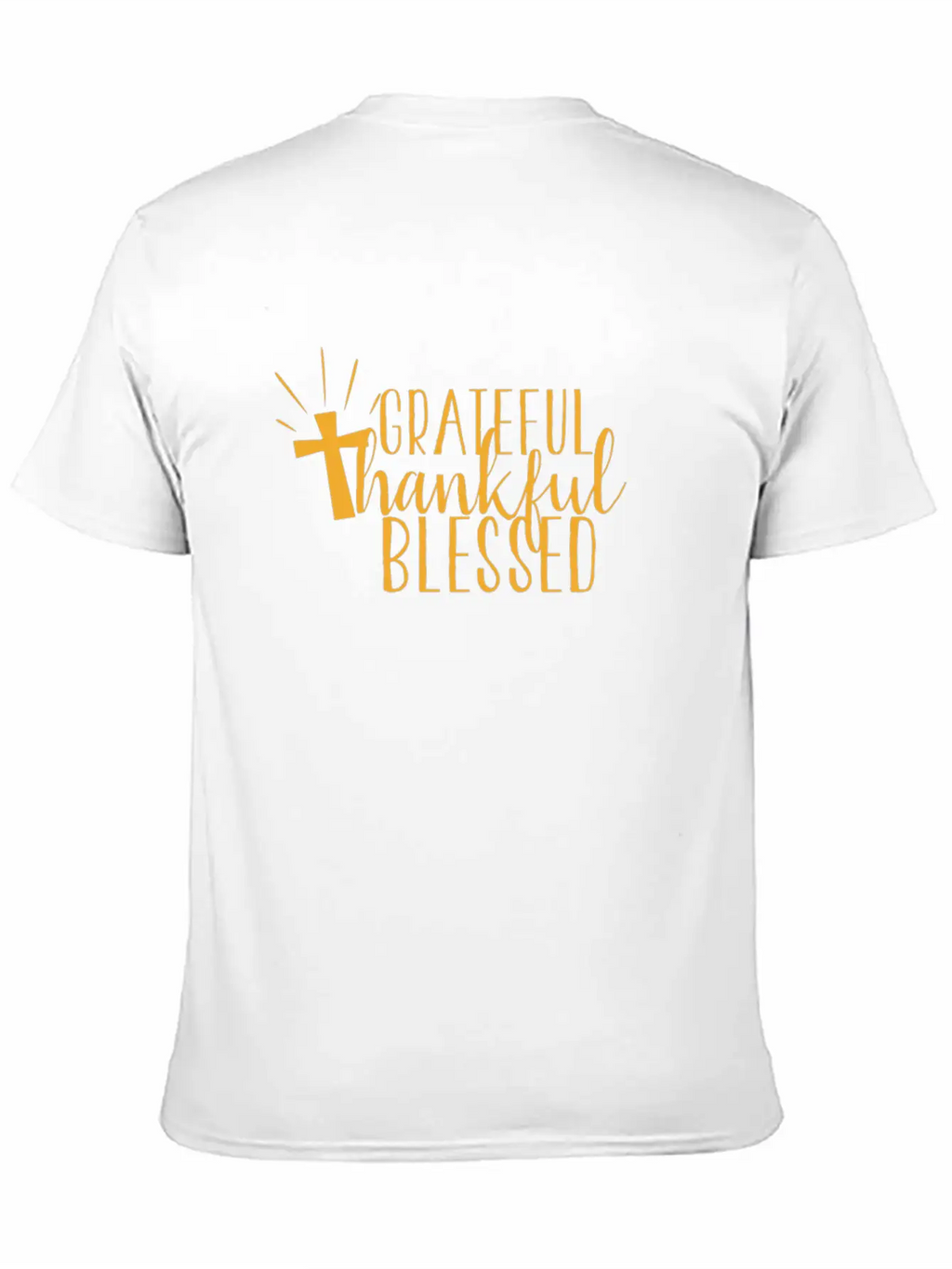 Thanksgiving Cross Grateful Thankful Blessed Breathable Soft Cotton T-Shirt – Timeless Casual Look