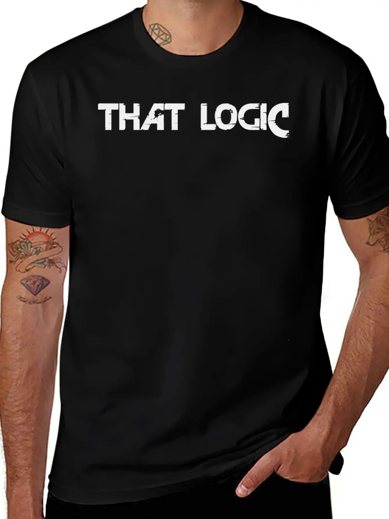 "That Logic" Lettering Black Stylish Everyday T-Shirt – Unisex Basic Cotton Tee