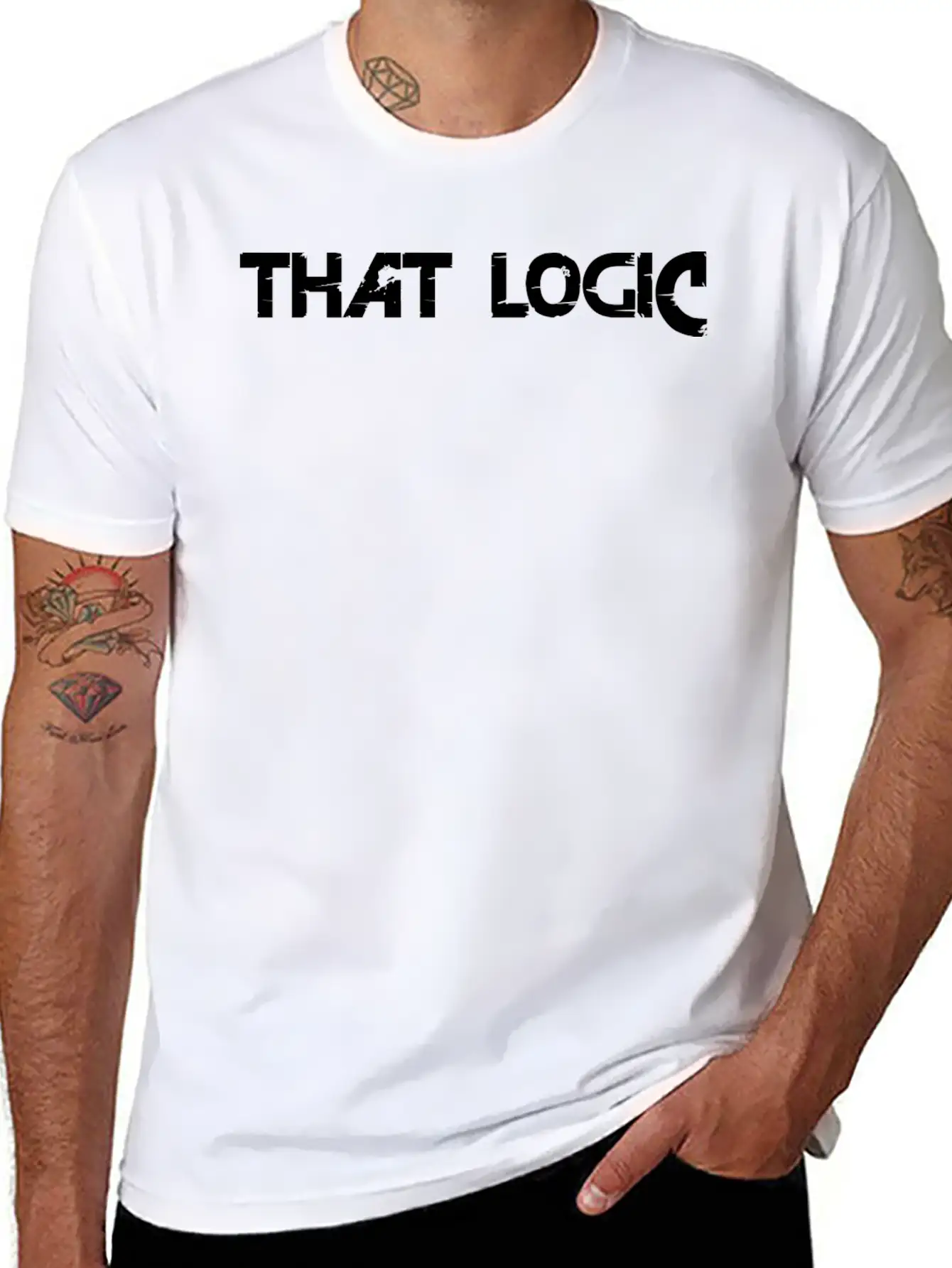 "That Logic" Lettering Black Stylish Everyday T-Shirt – Unisex Basic Cotton Tee