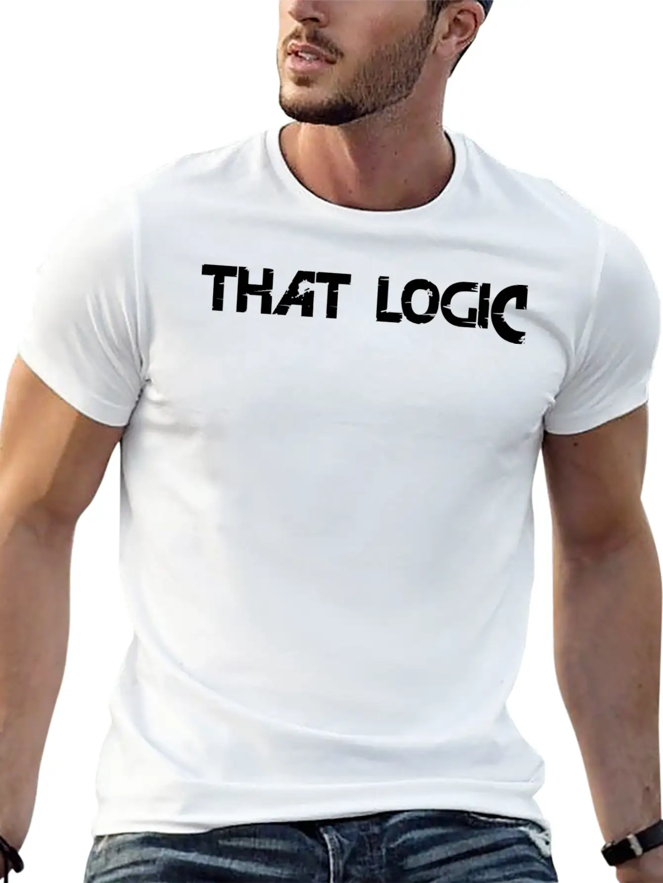 "That Logic" Lettering Black Stylish Everyday T-Shirt – Unisex Basic Cotton Tee