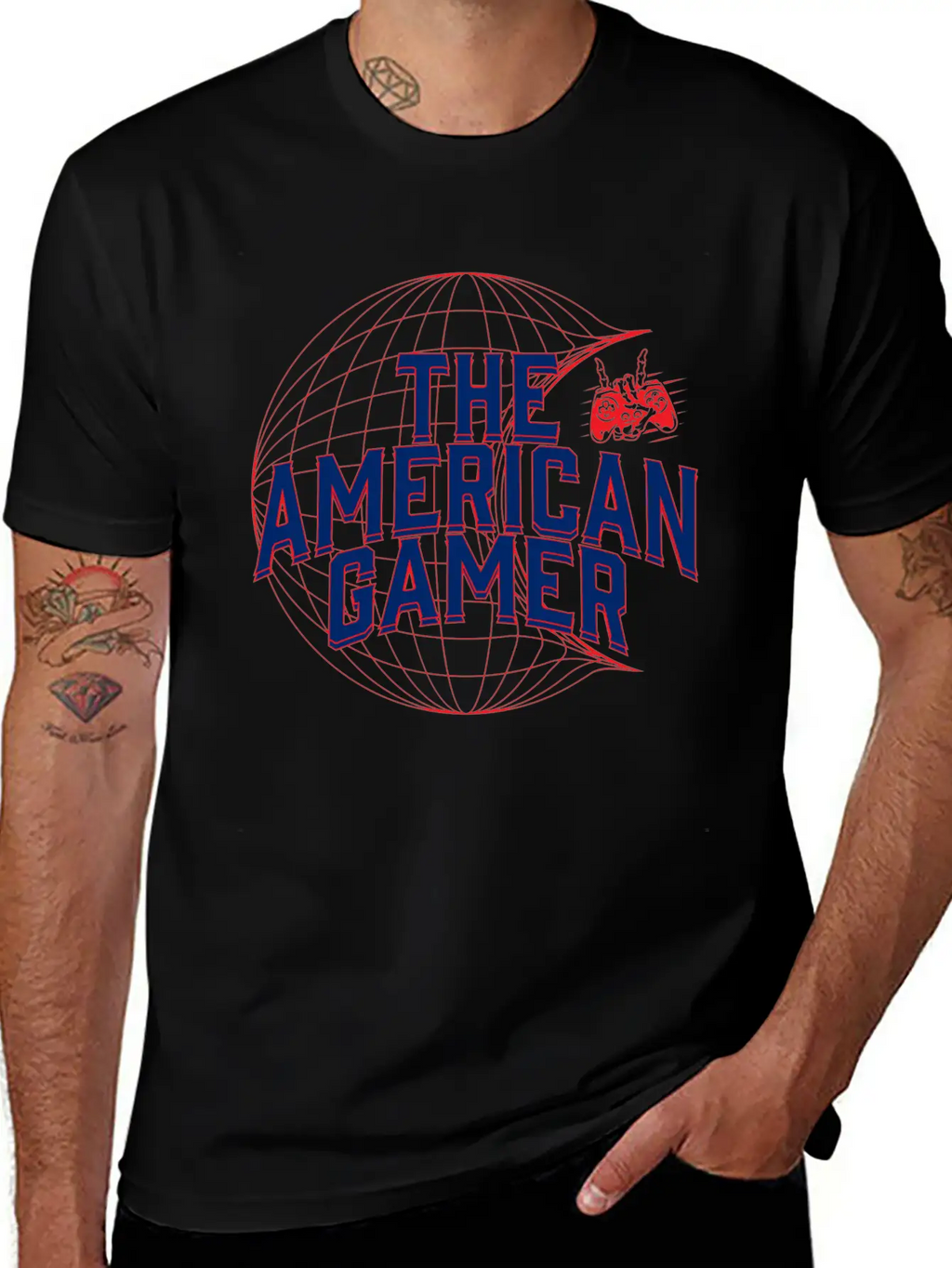 The American Gamer For Who Love To Play An Games Relaxed Everyday Tee – Lightweight And Durable Cotton